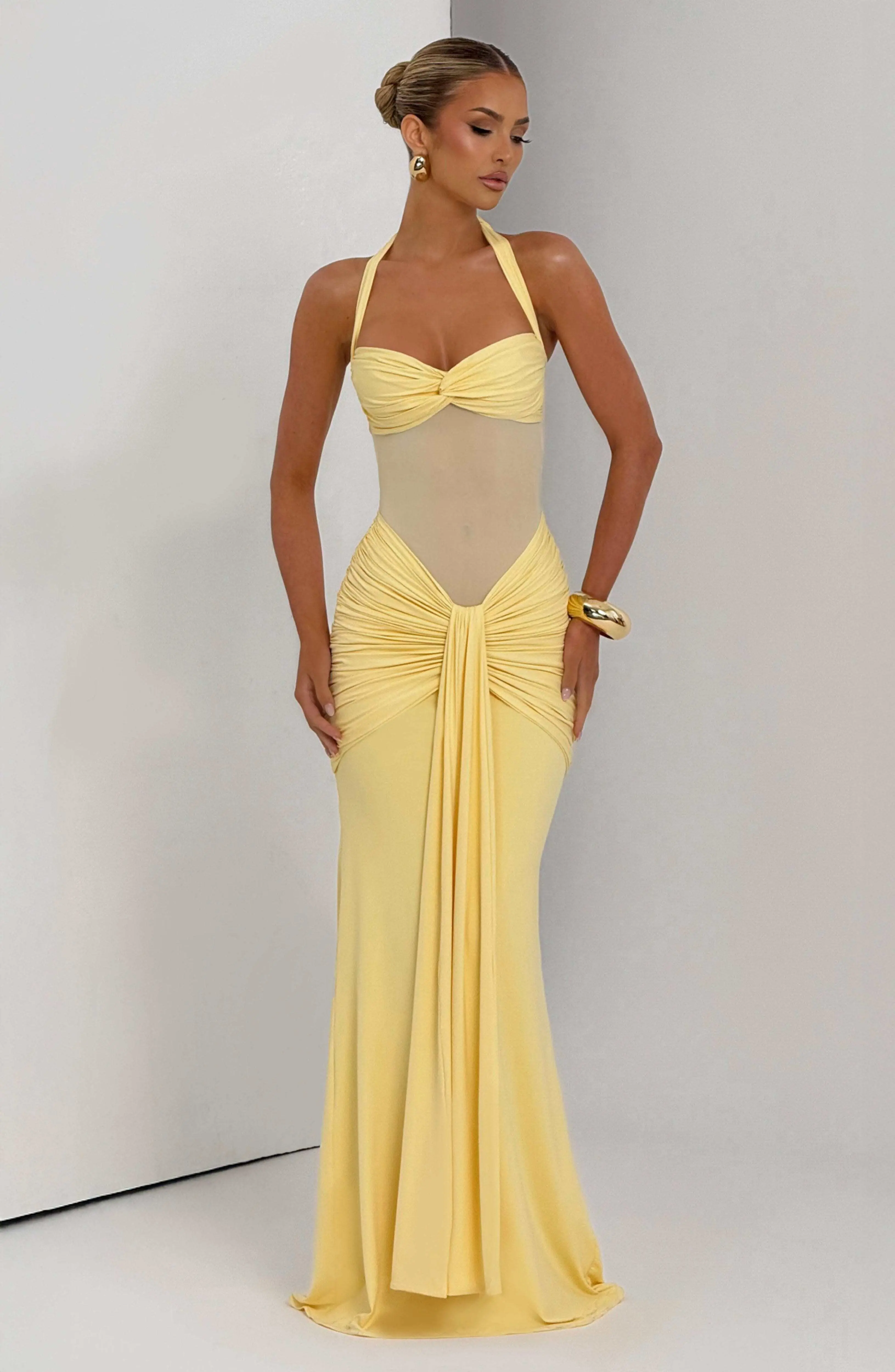 Vixen Maxi Dress - Lemon - Image 8