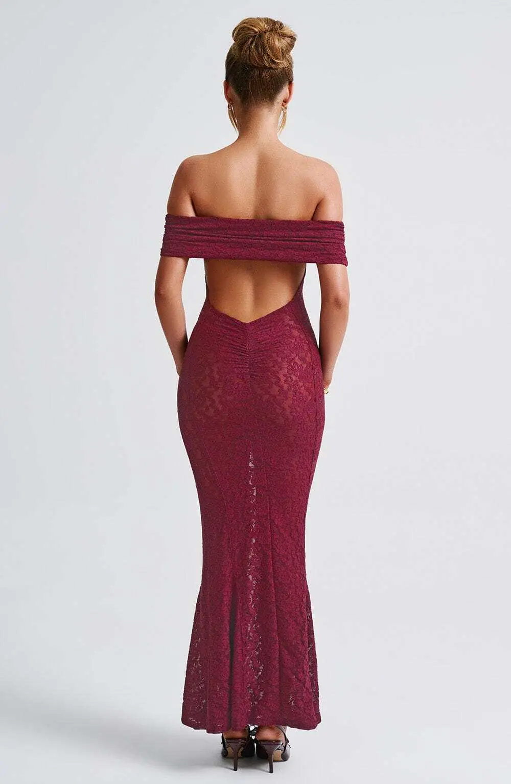 Stephanie Maxi Dress - Burgundy - Image 10
