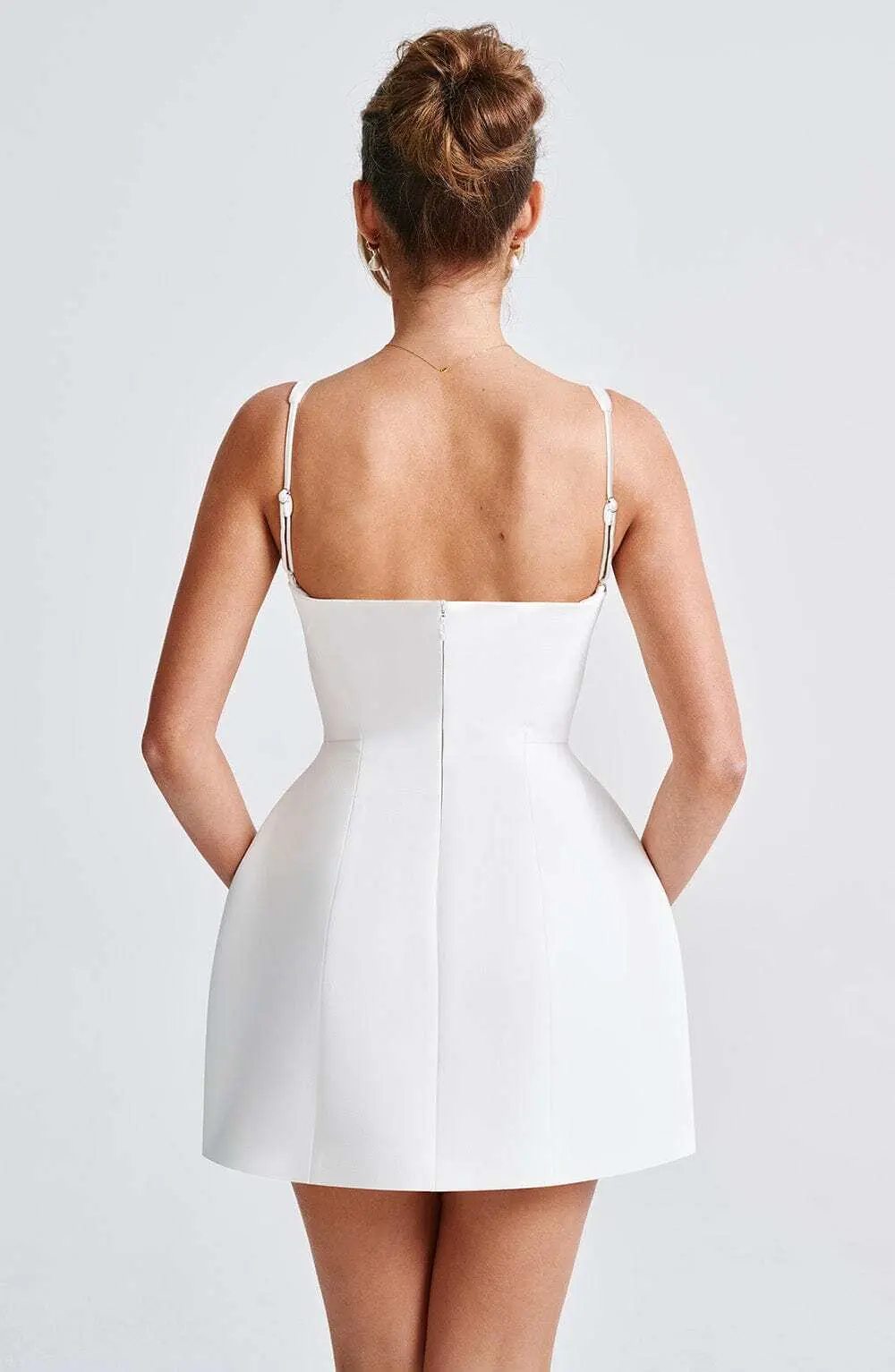 Claretta Mini Dress Ivory - Image 4