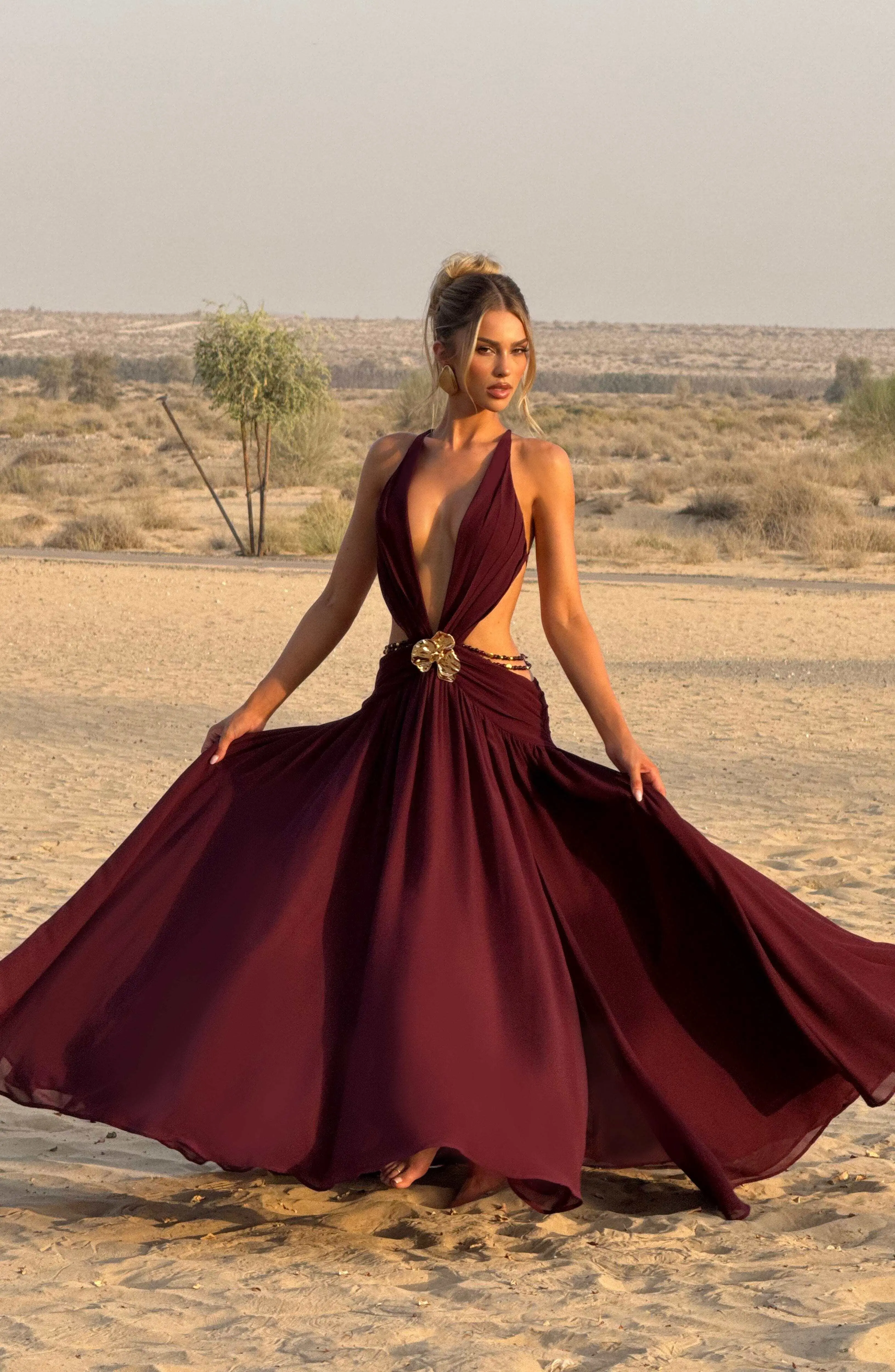 Indianna Maxi Dress - Cherry Lacquer - Image 12
