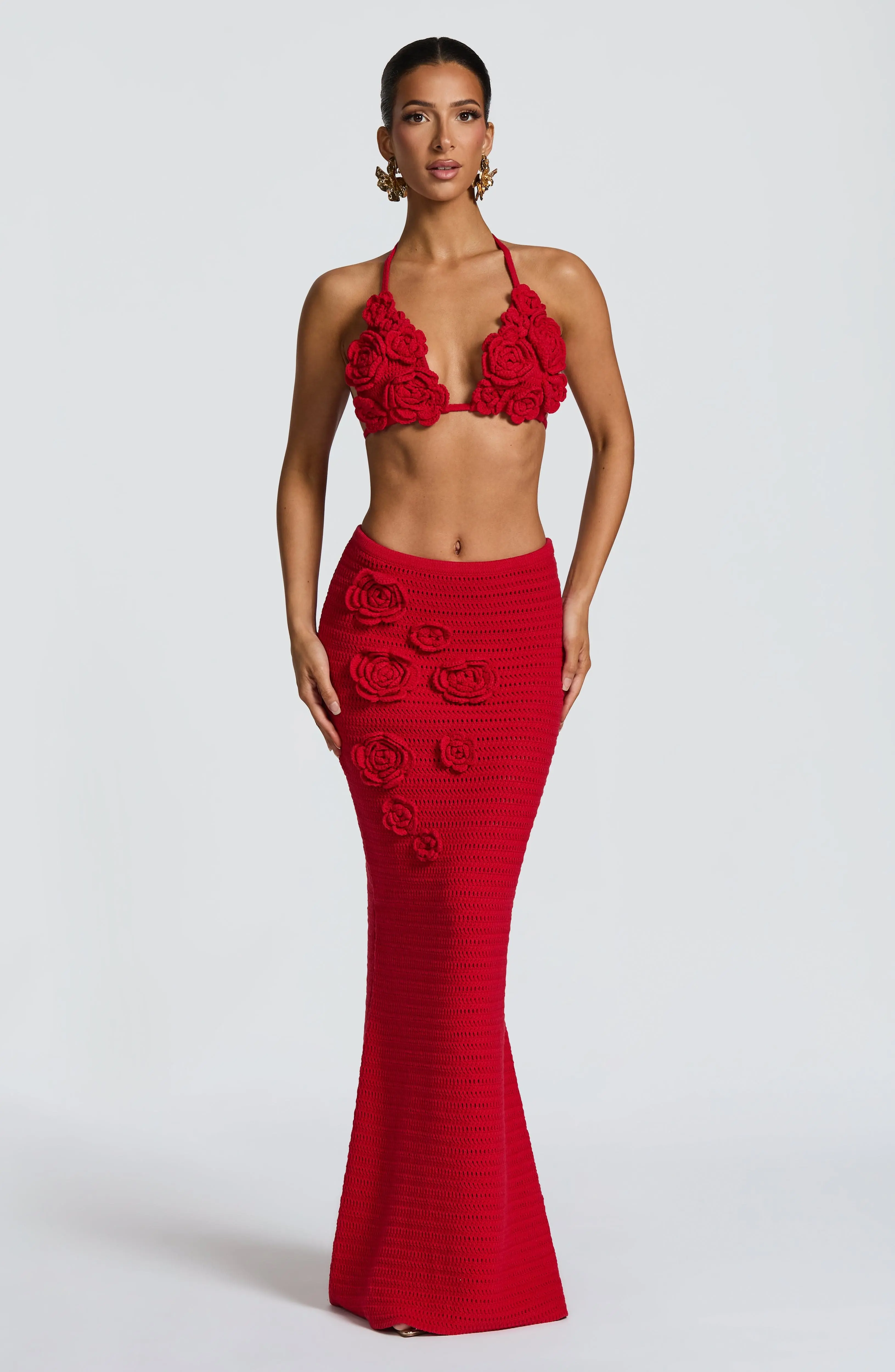 Nerida Maxi Skirt - Red - Image 7