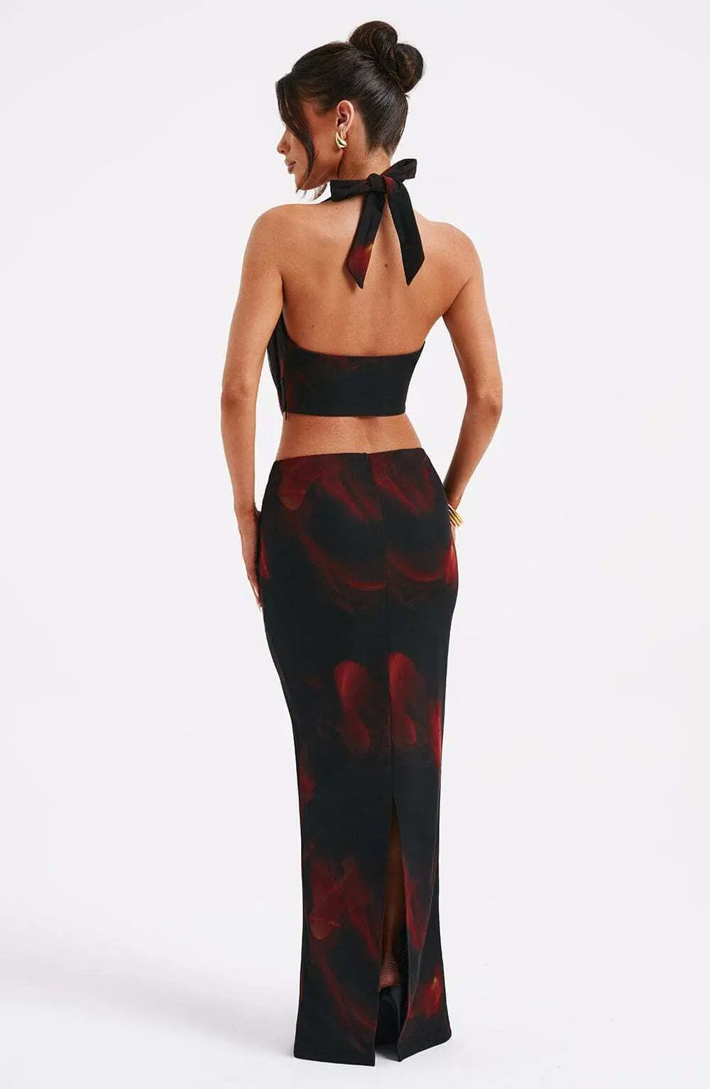 Chrishelle Maxi Skirt - Fire Print - Image 3