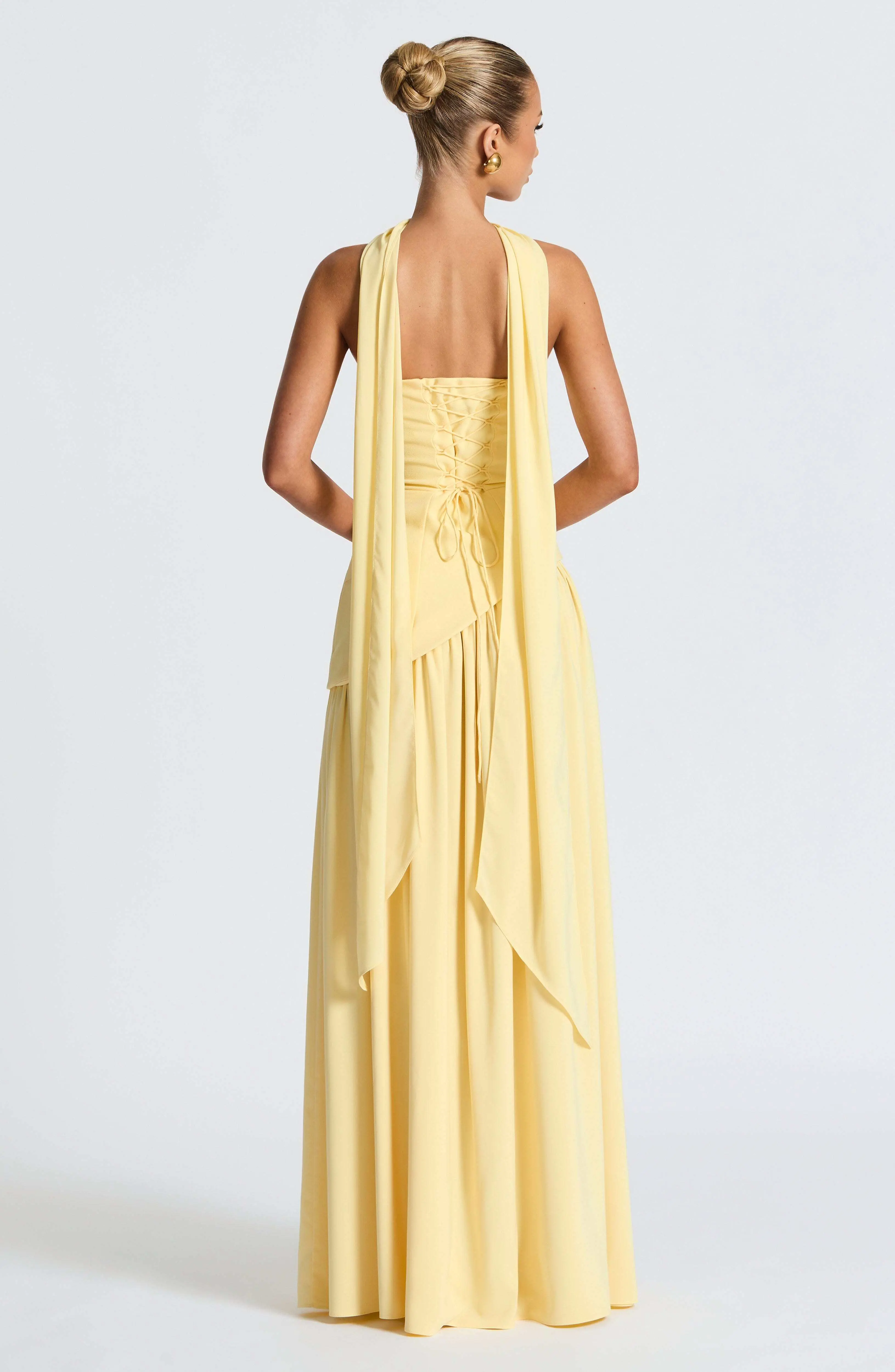 Maliyah Maxi Dress - Lemon - Image 4