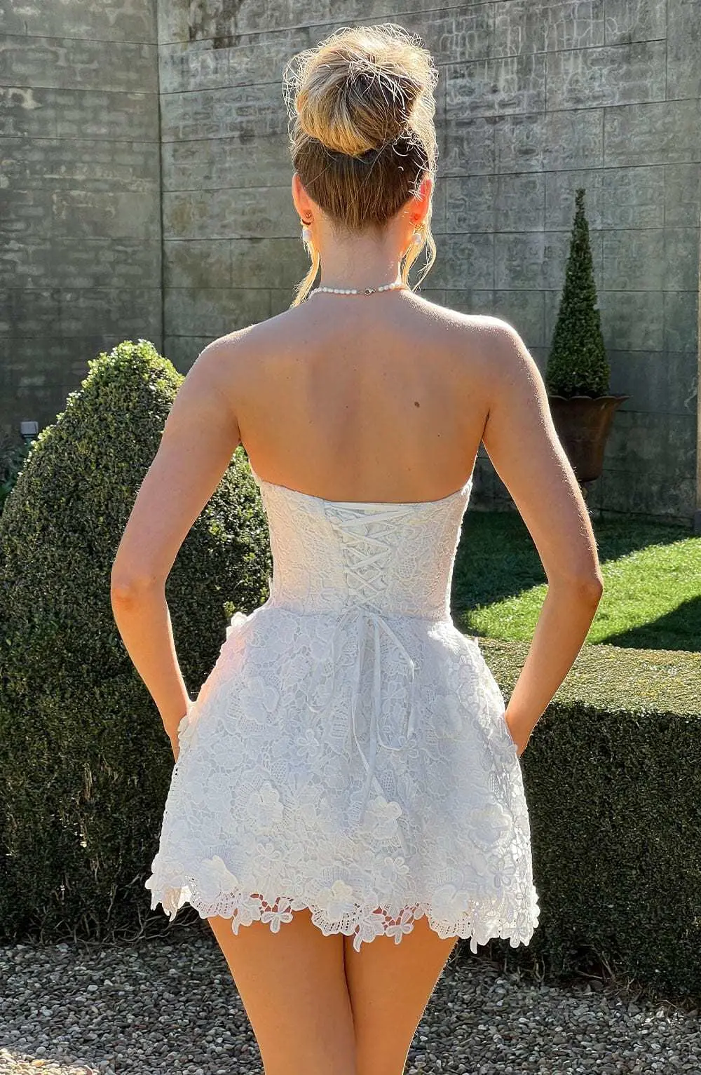 Leona Mini Dress - Ivory - Image 2