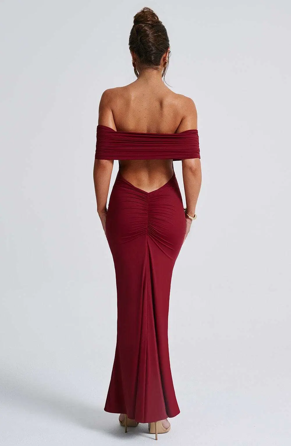 Belinda Maxi Dress - Burgundy - Image 8