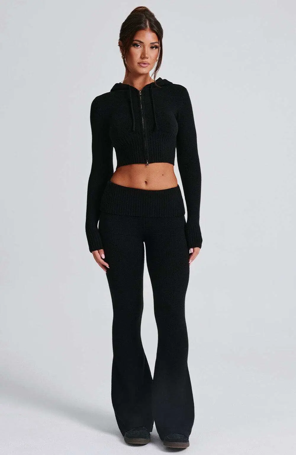 Portia Knit Hoodie - Black - Image 11