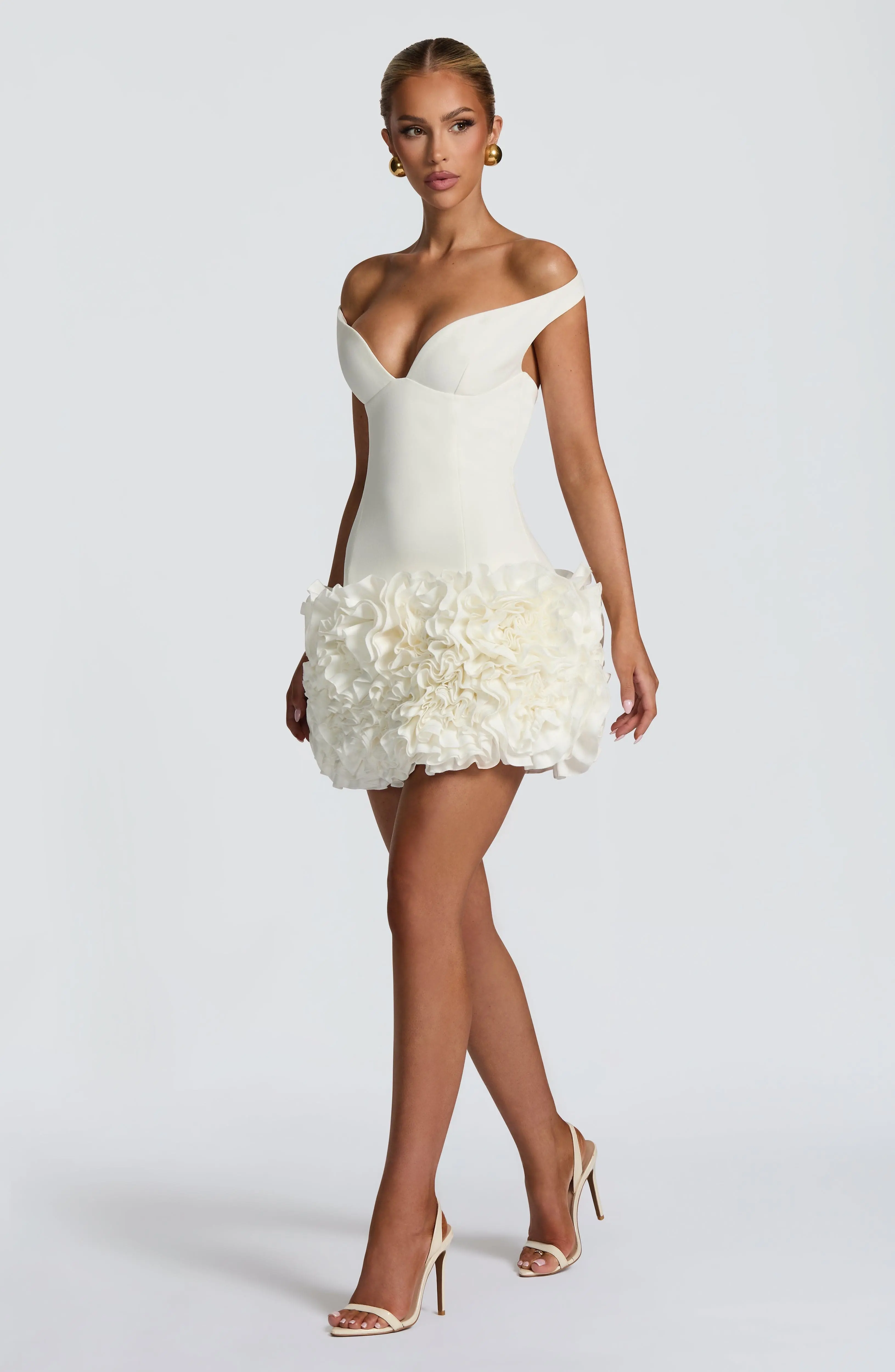Aveta Mini Dress - Ivory - Image 3