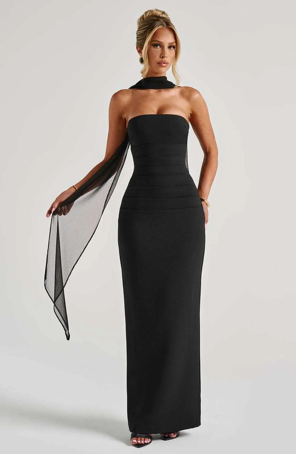 Yulia Maxi Dress - Black - Image 7