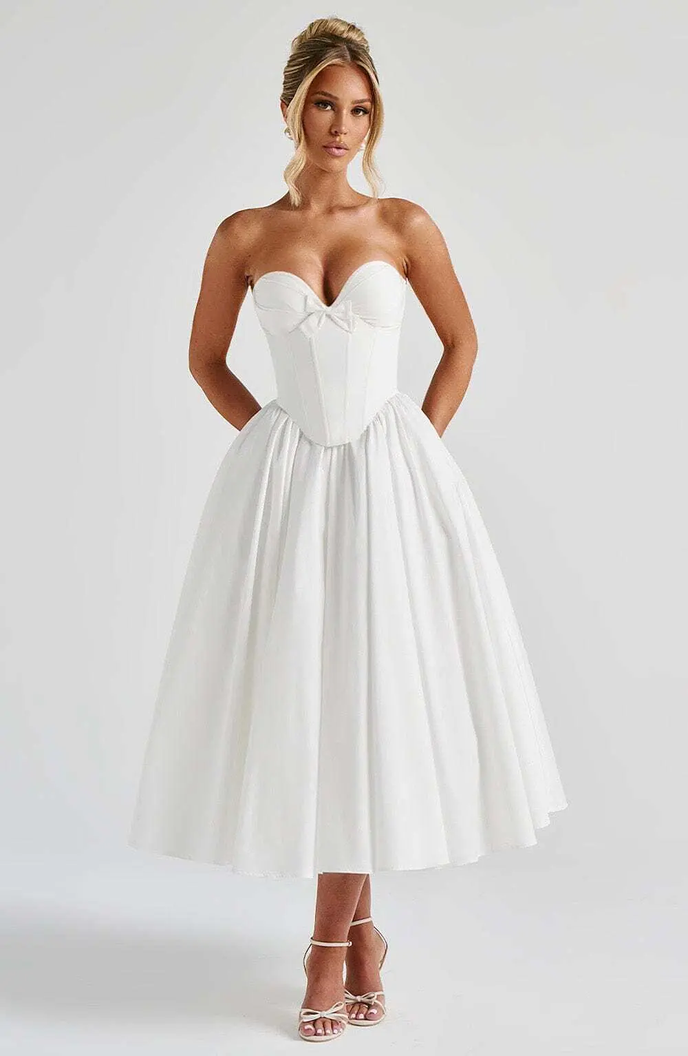 Prim Midi Dress - Ivory - Image 3