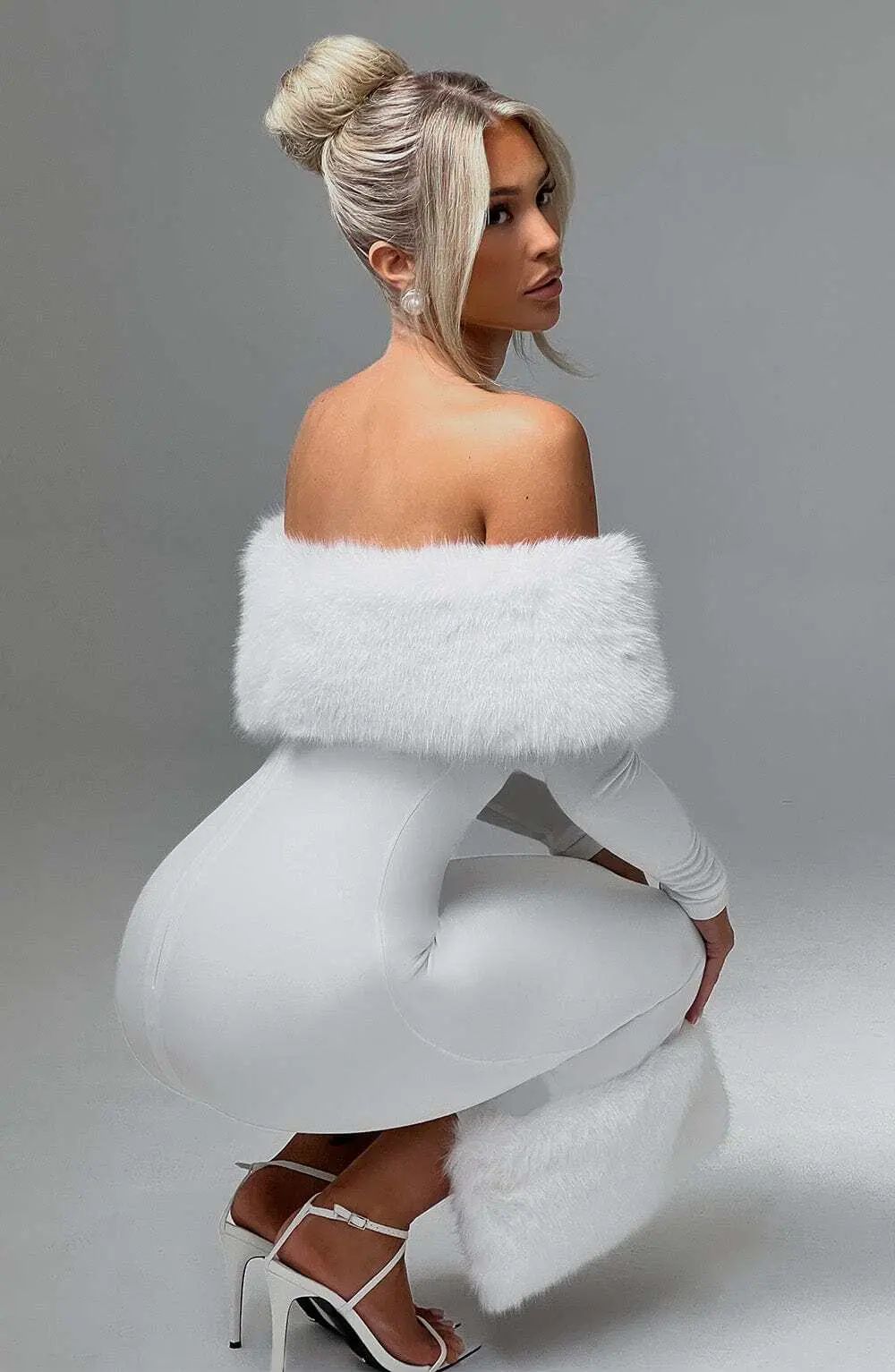 Vittoria Midi Dress - Ivory - Image 3