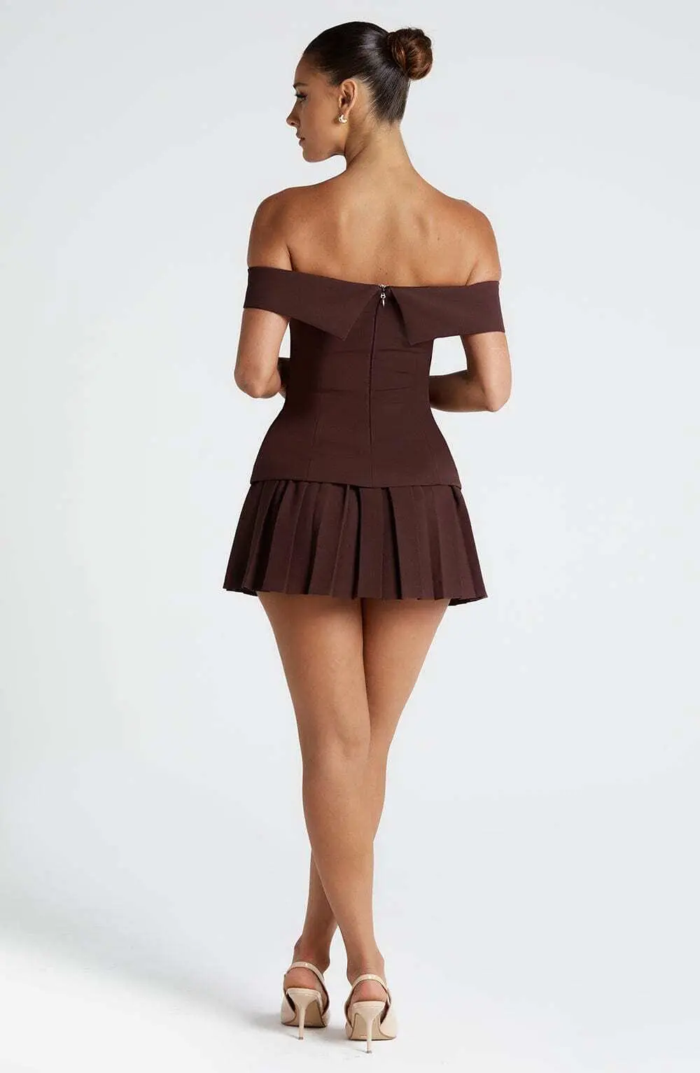 Gretchen Mini Skirt - Plum Brown - Image 4