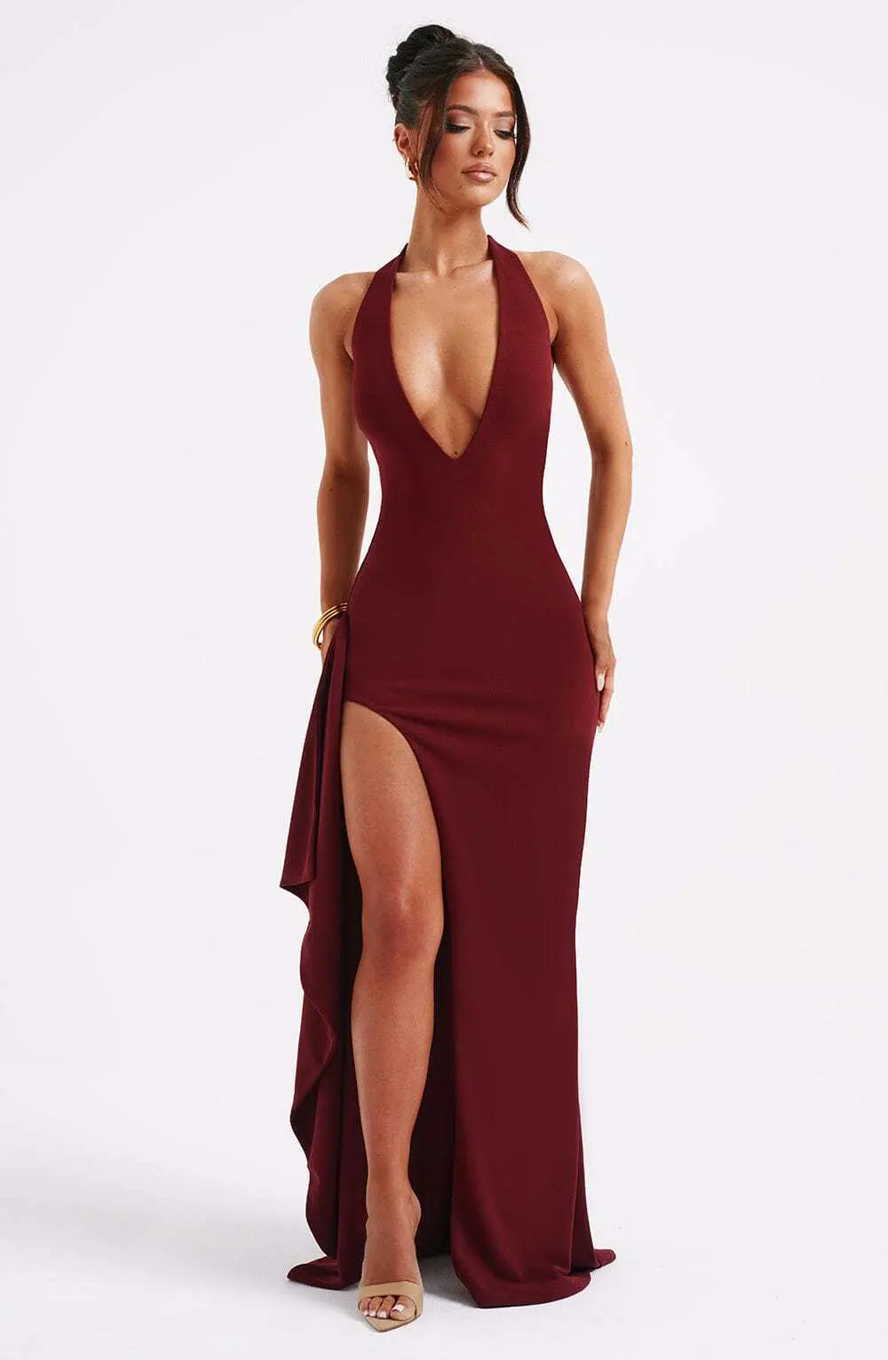 Luella Maxi Dress - Burgundy - Image 6
