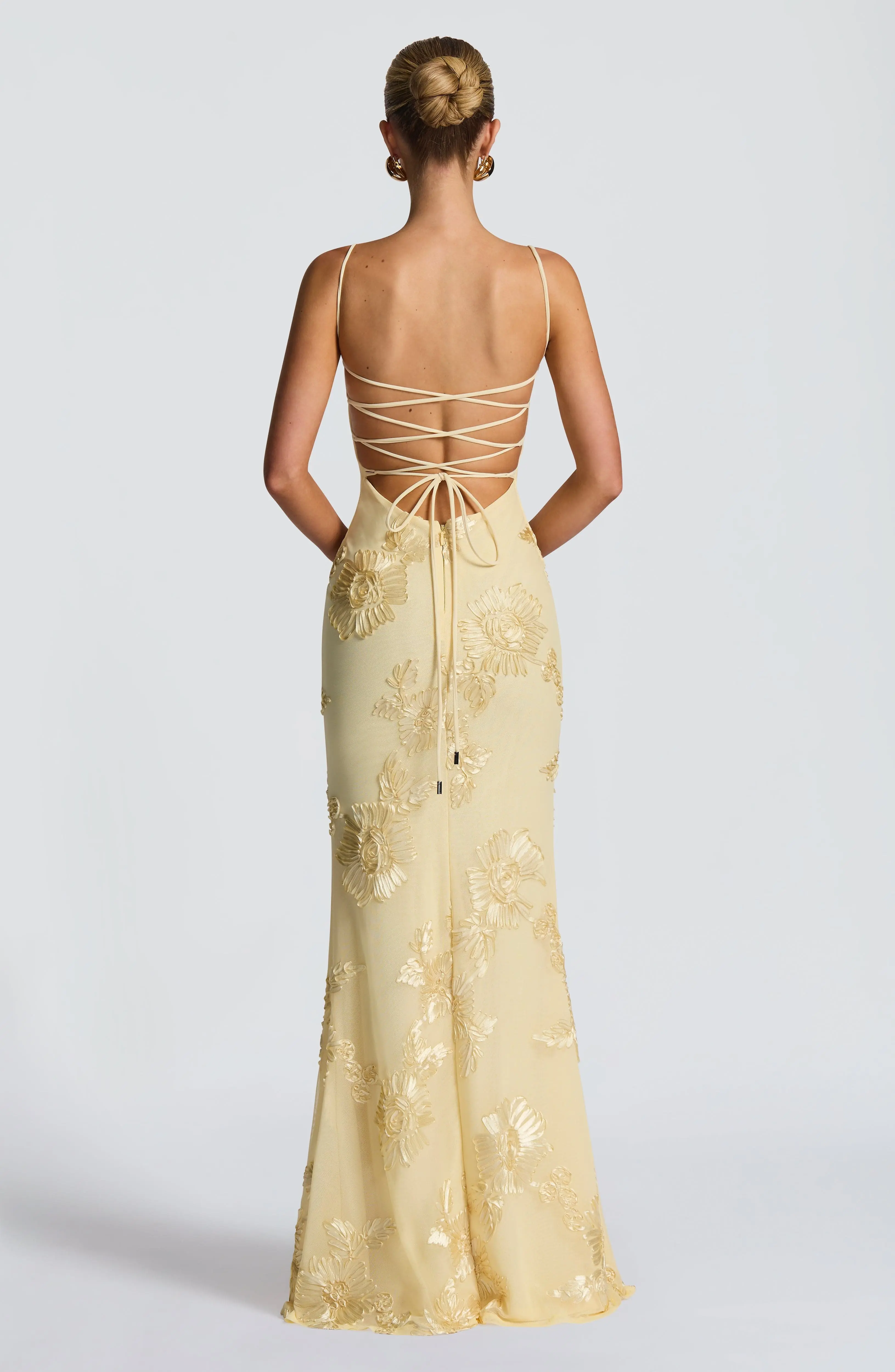Nefertiti Maxi Dress - Lemon - Image 2
