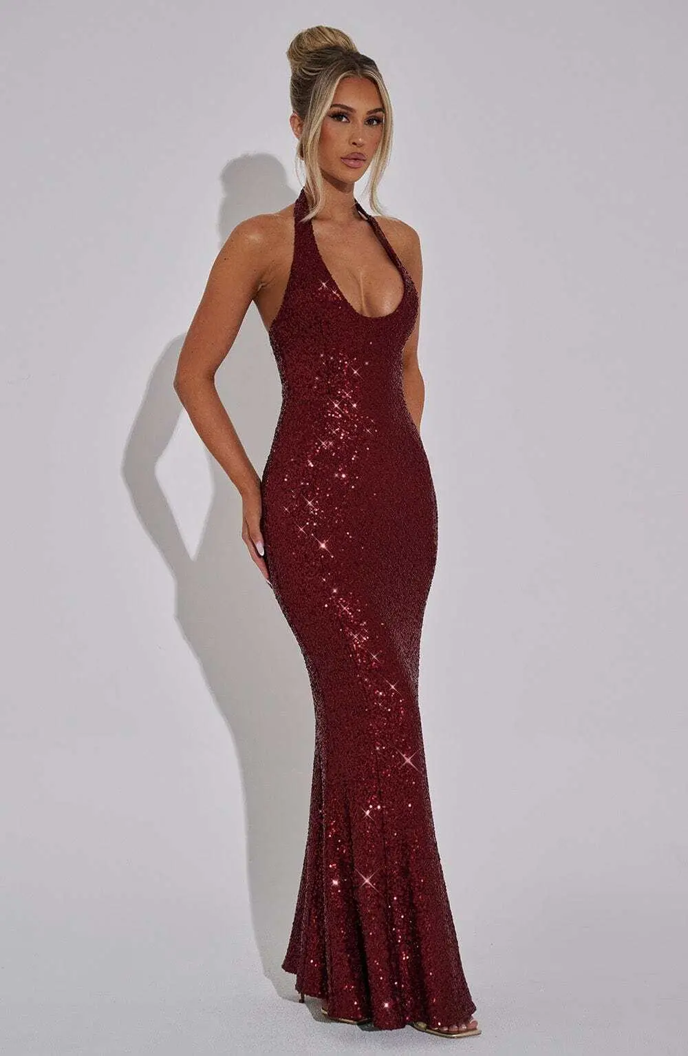 Odette Maxi Dress - Wine - Image 2
