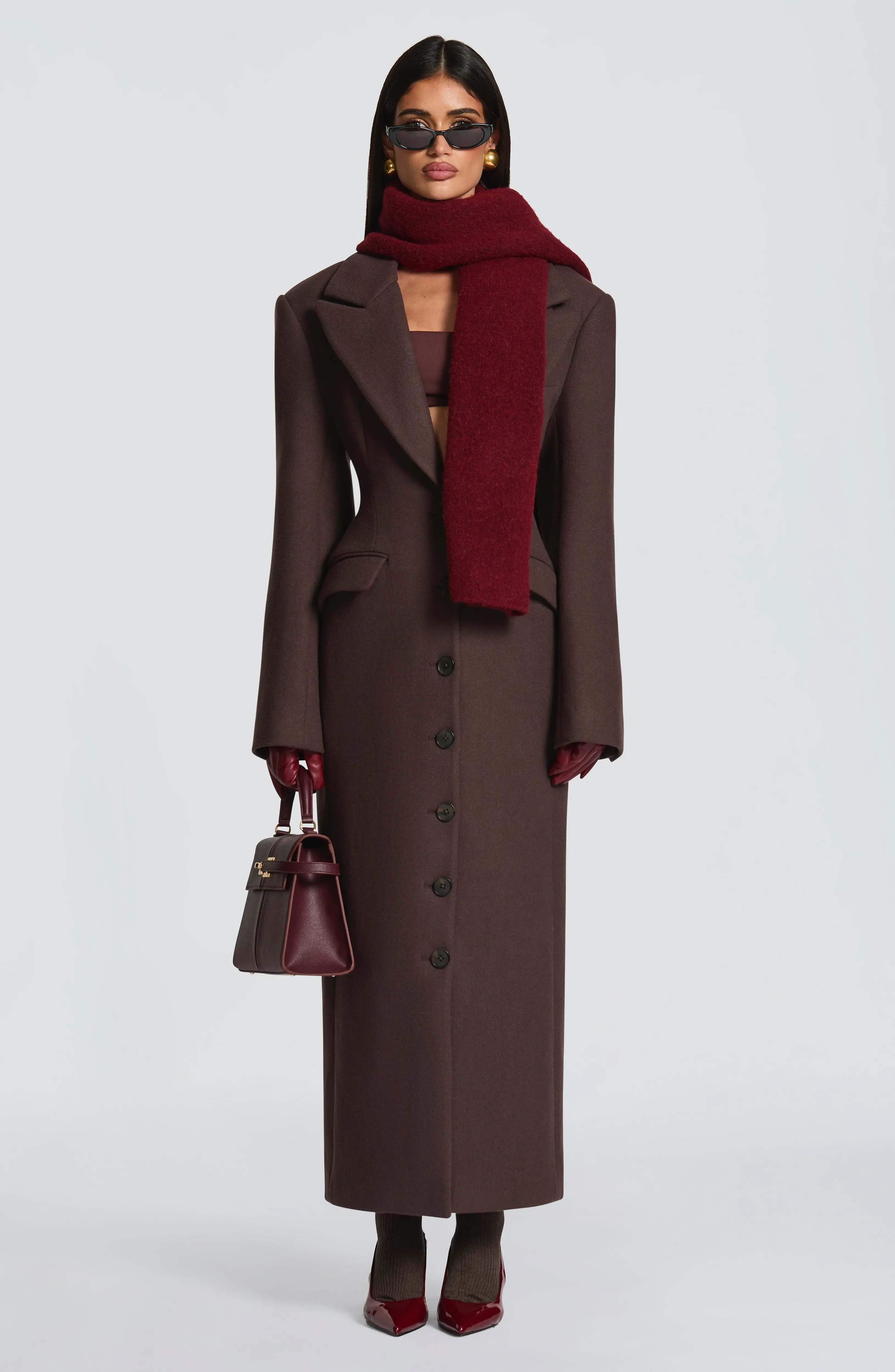 Jeanie Scarf - Burgundy - Image 4
