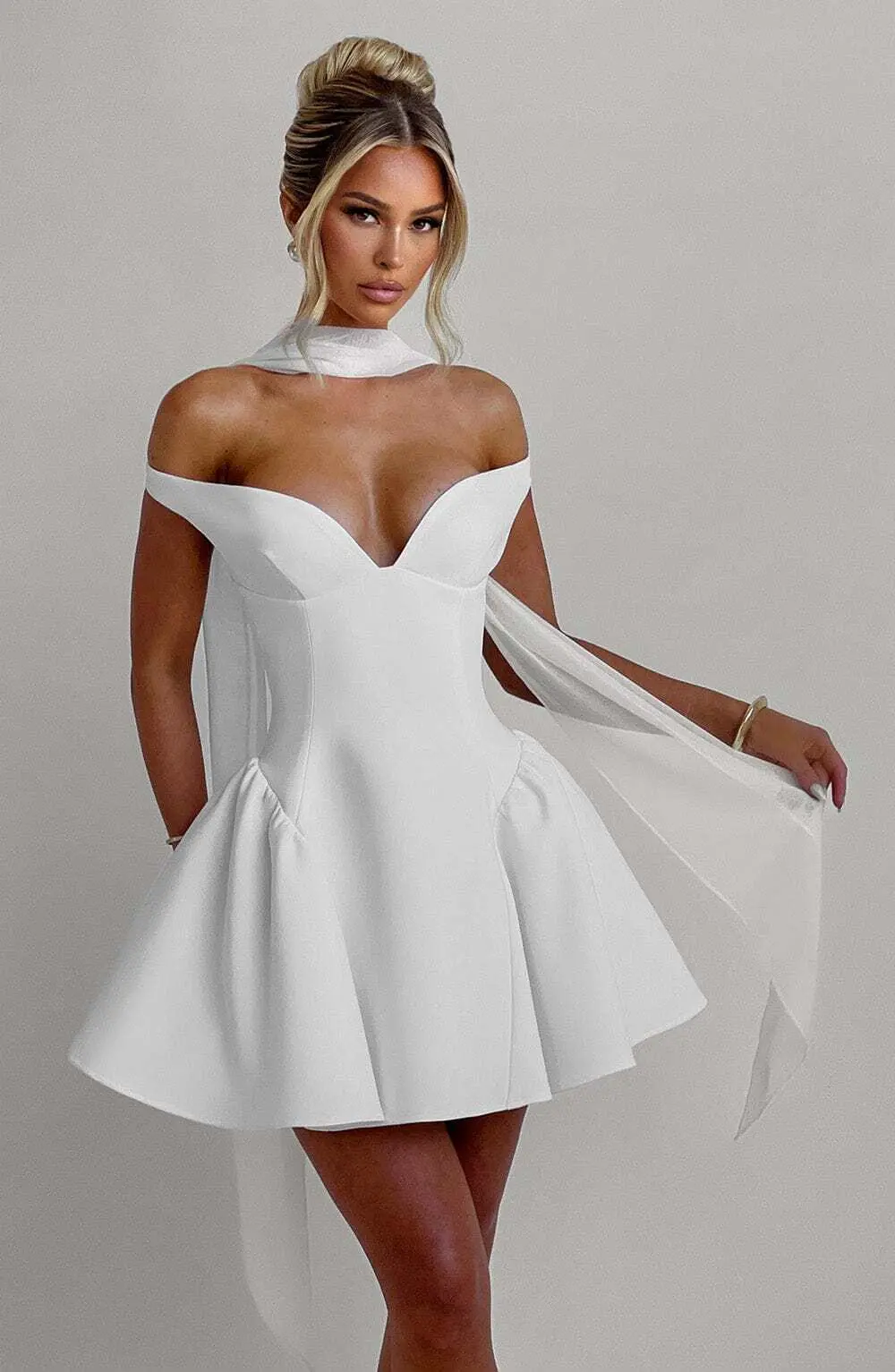 Marla Mini Dress - Ivory - Image 19