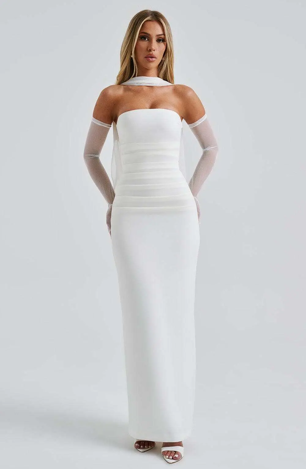 Yulia Maxi Dress - Ivory - Image 8