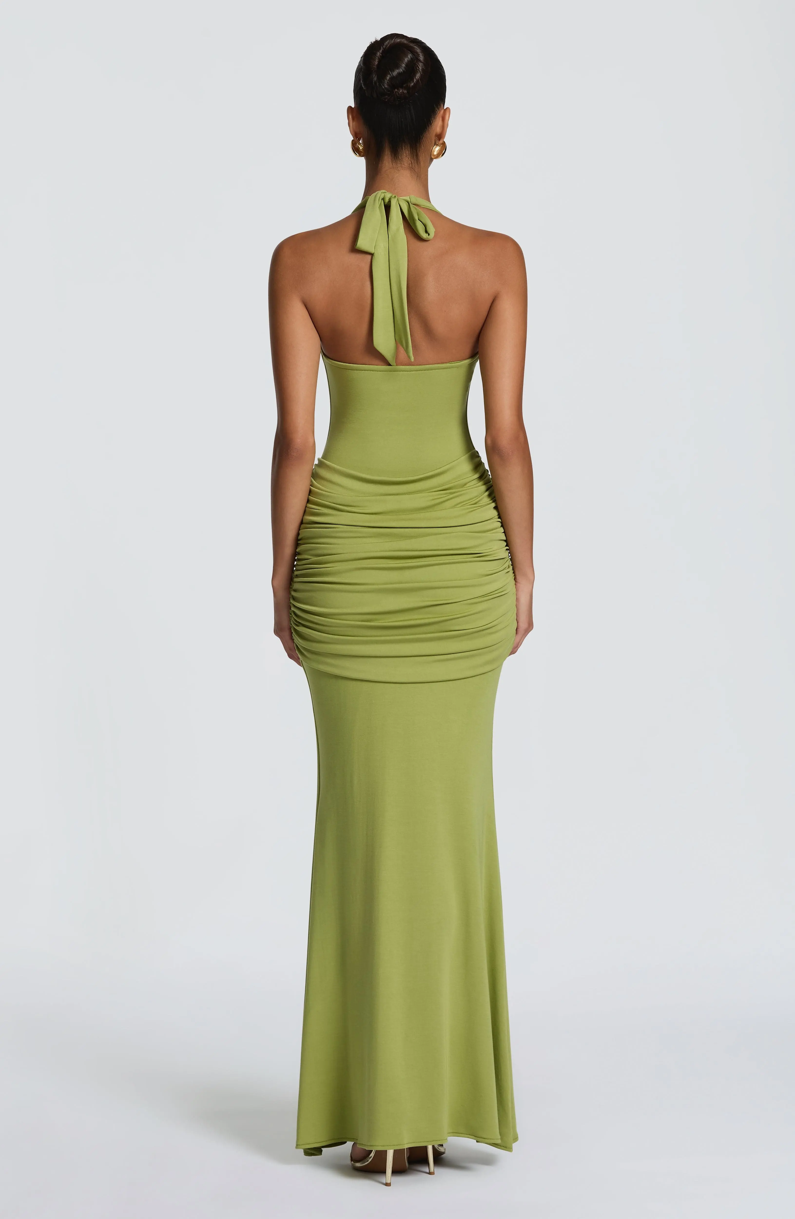 Veneda Maxi Dress - Olive - Image 2