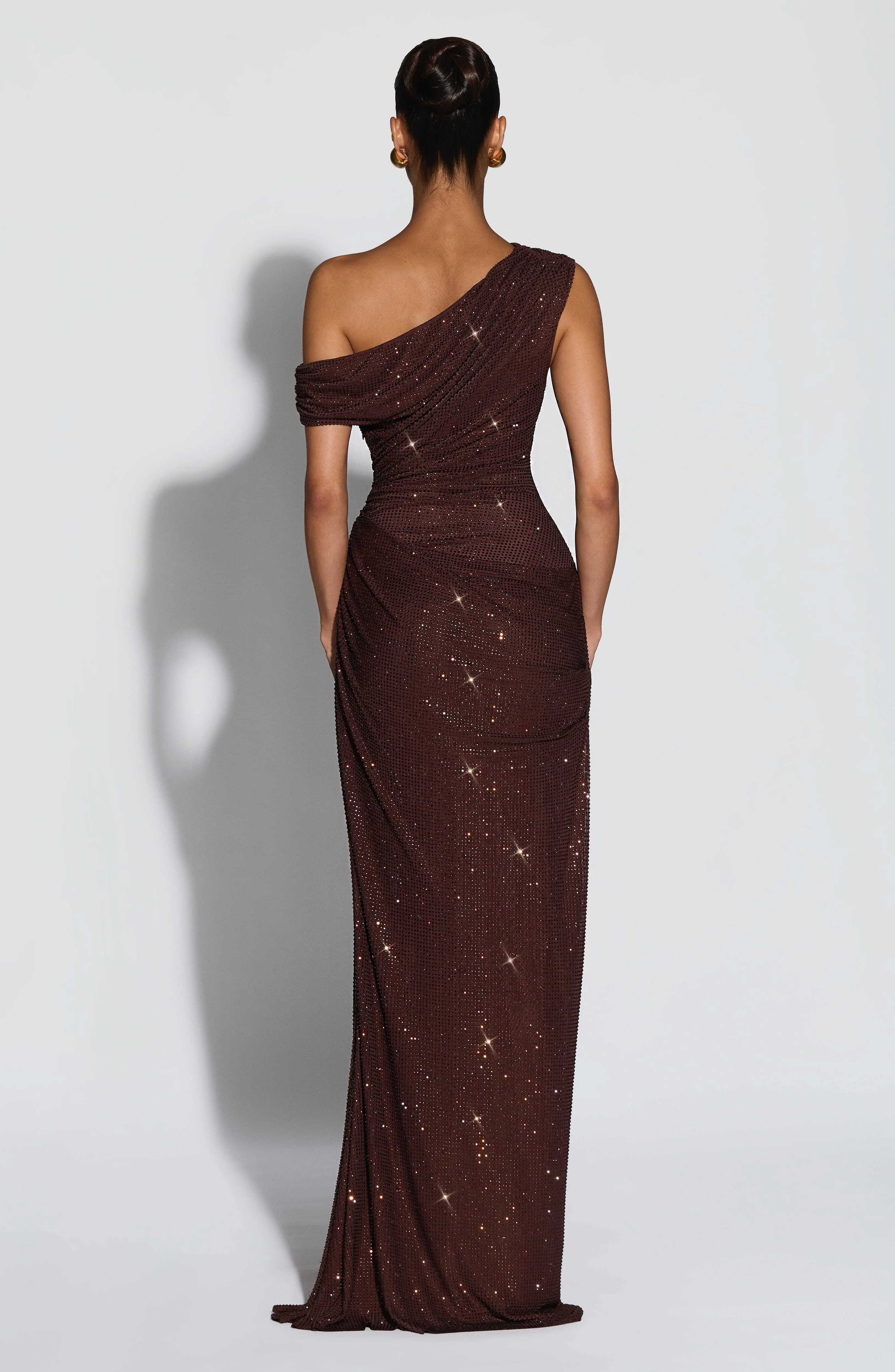 Ottilie Maxi Dress - Plum Brown - Image 3