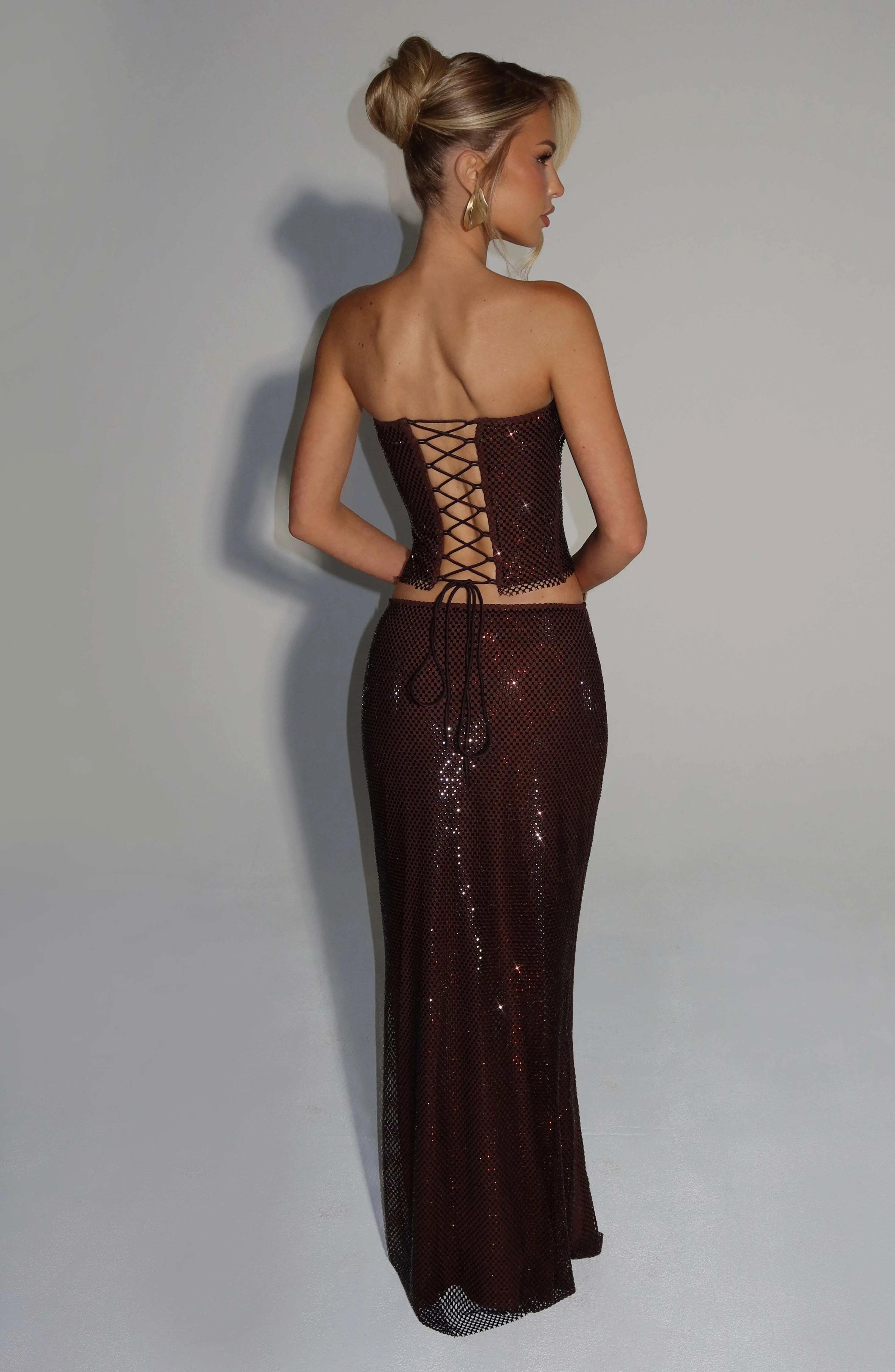 Hali Maxi Skirt - Plum Brown - Image 3
