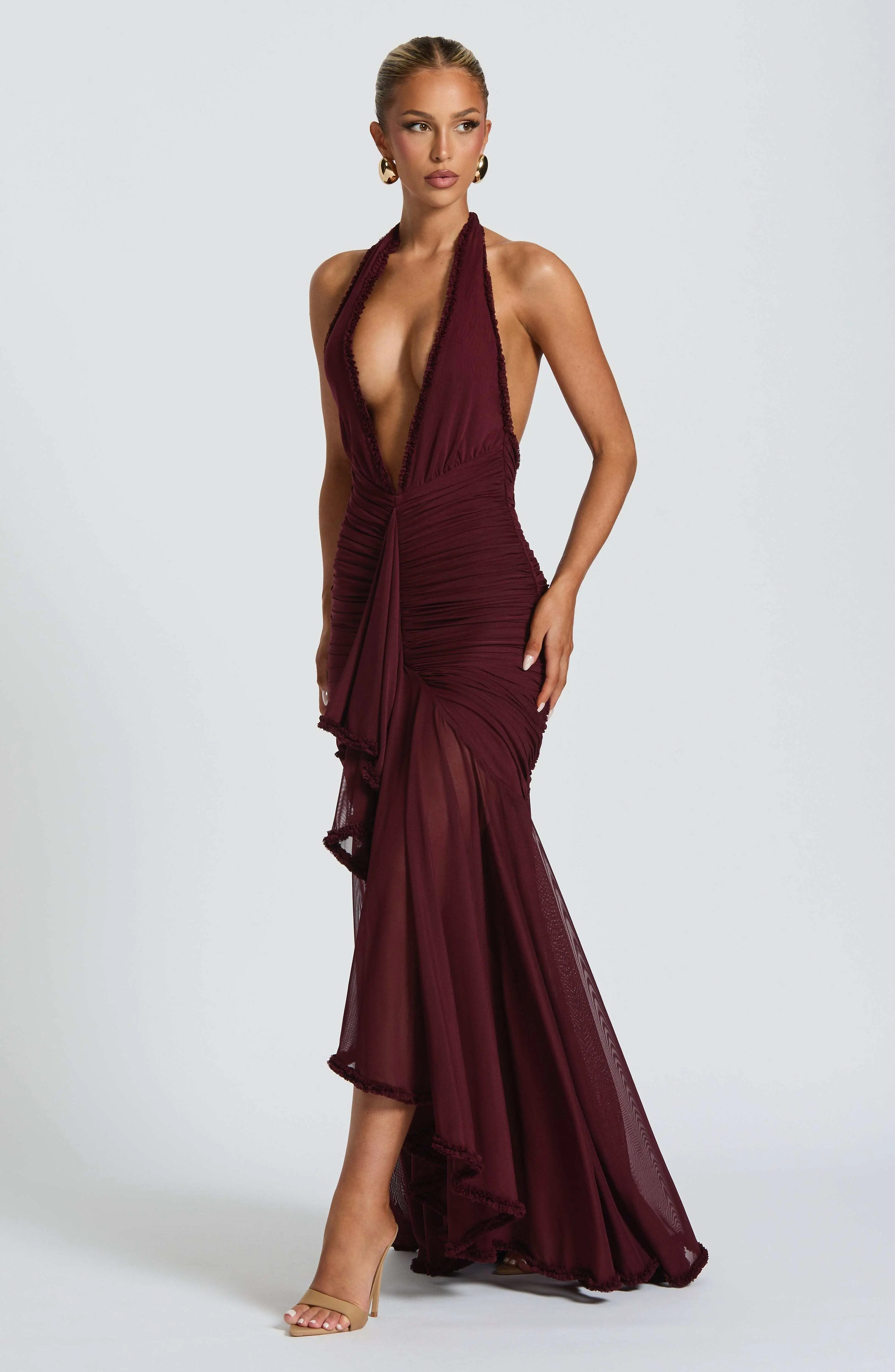 Janessa Maxi Dress - Cherry Lacquer - Image 5