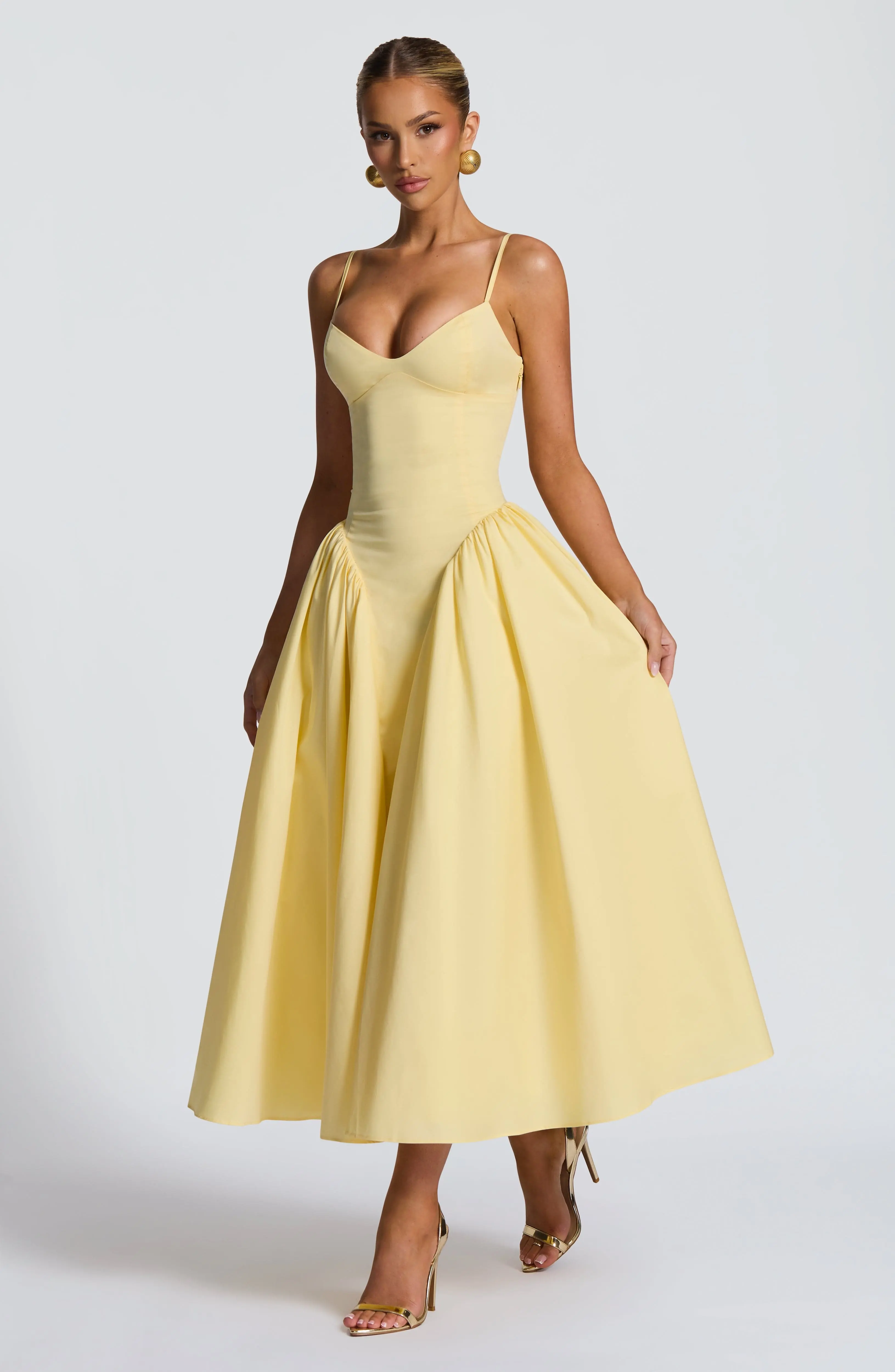 Emerson Midi Dress - Lemon - Image 4
