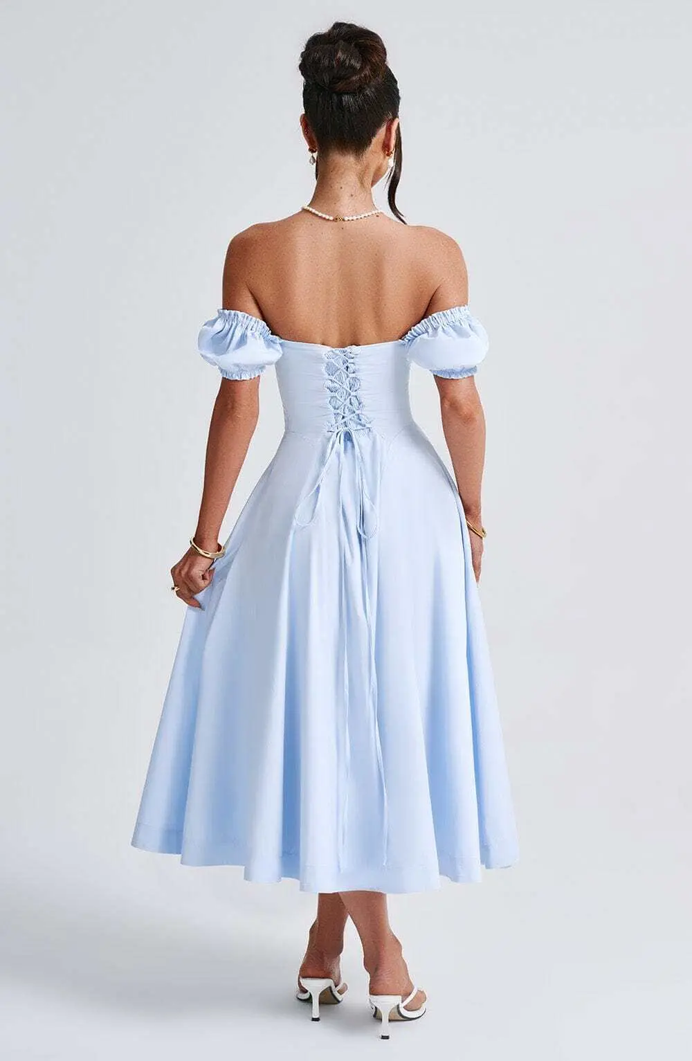 Elora Midi Dress - Blue - Image 6