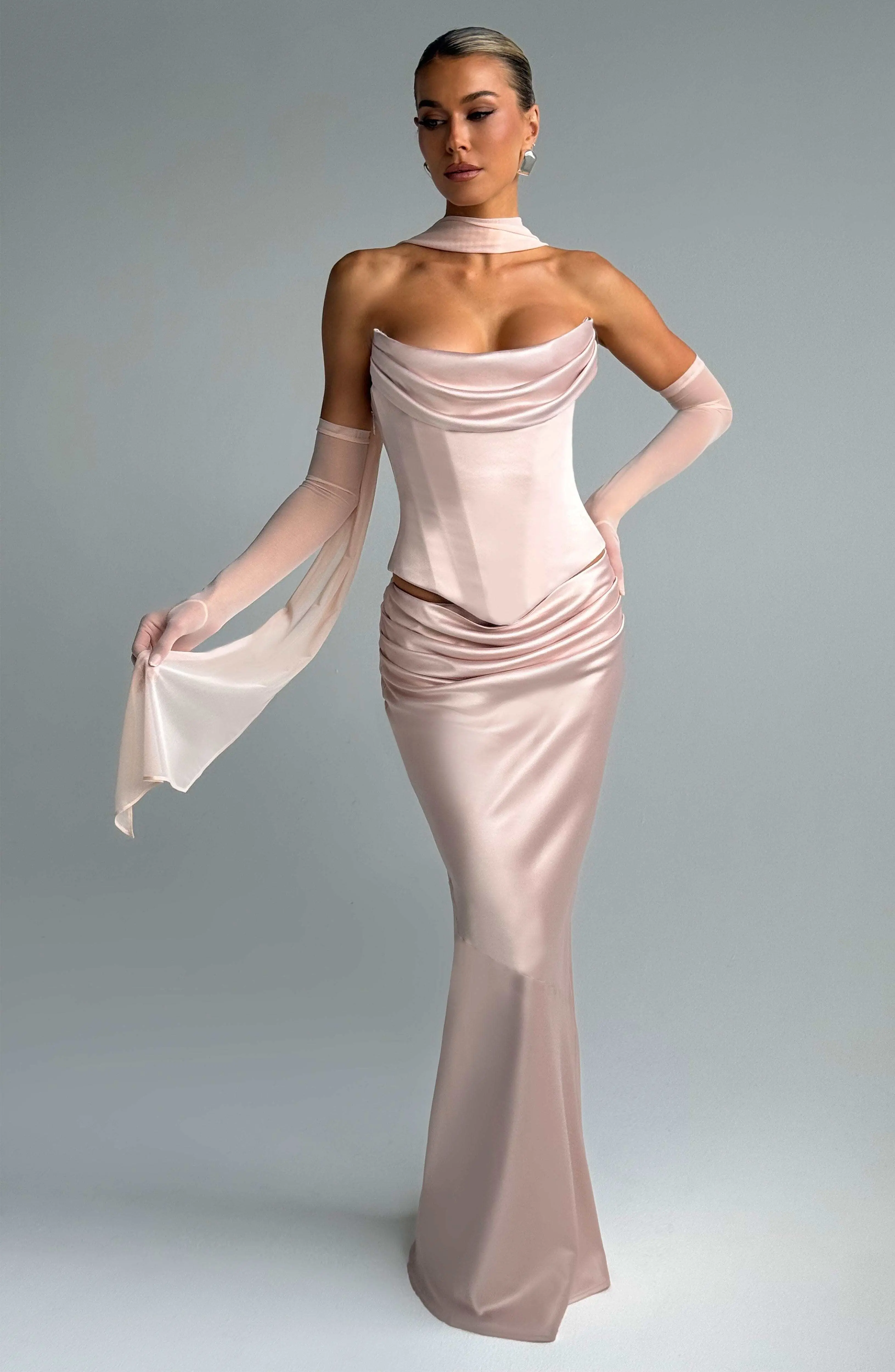 Bernadette Maxi Skirt - Soft Peach