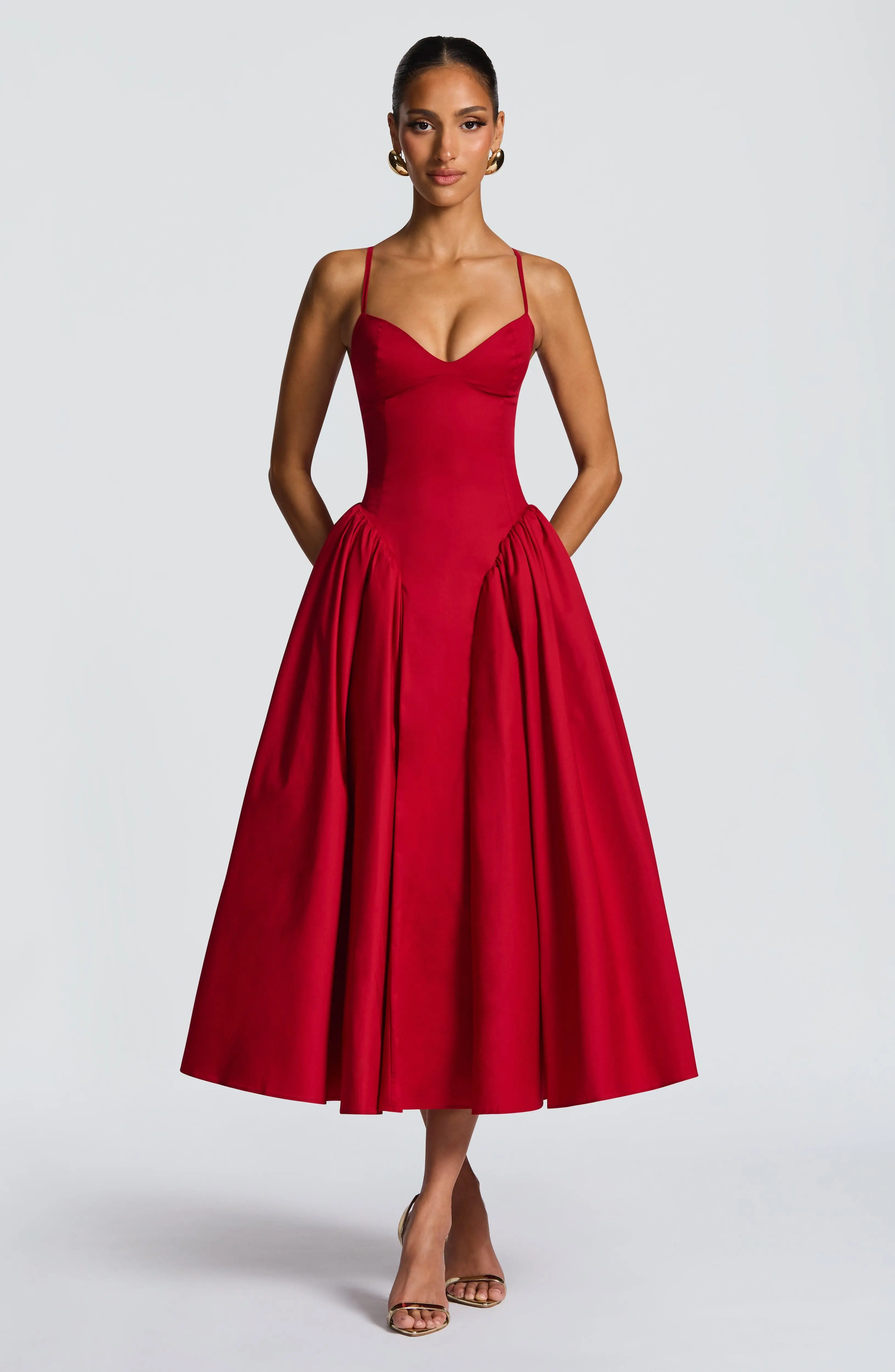 Emerson Midi Dress - Red - Image 5