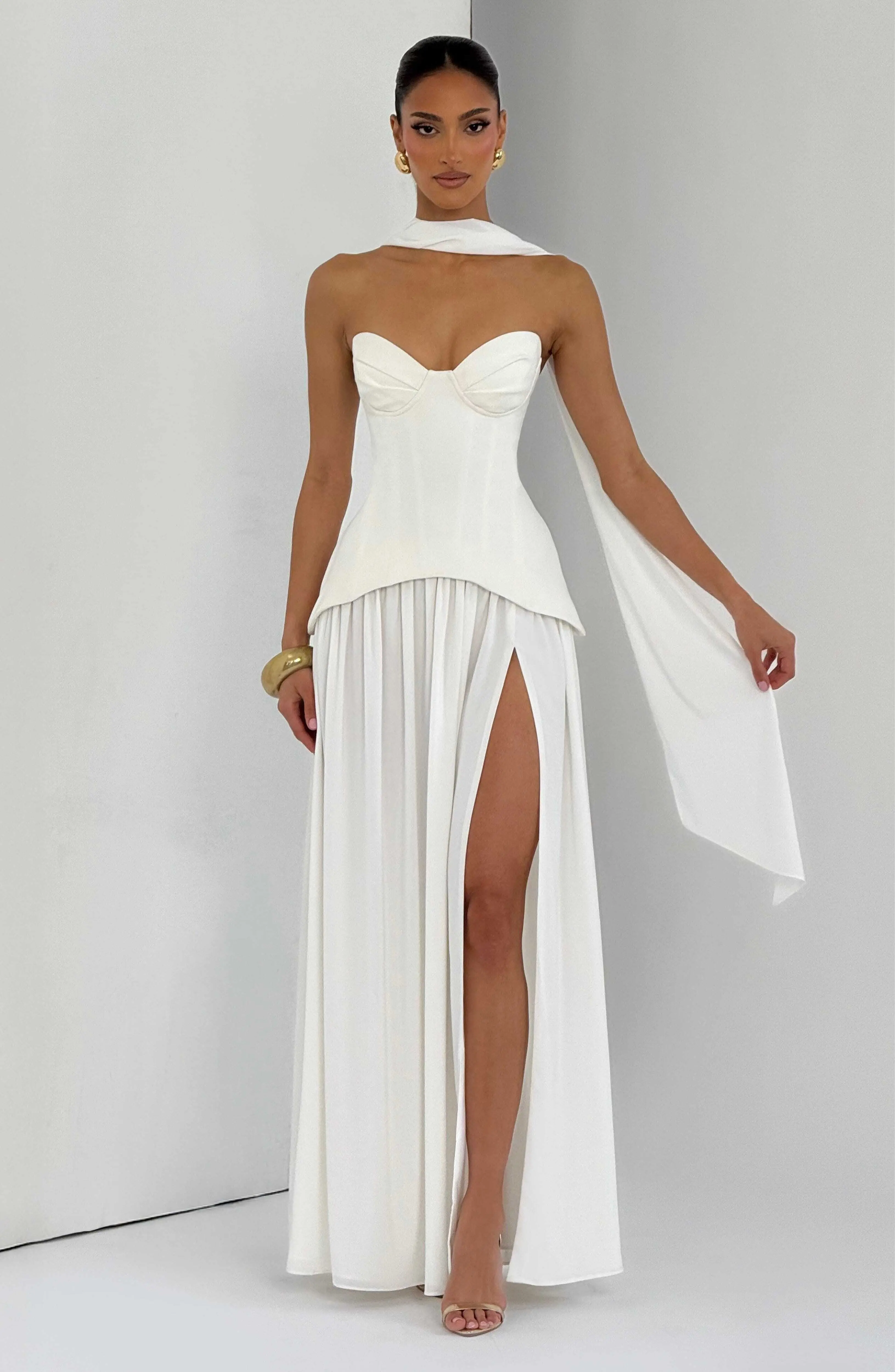 Vietta Maxi Dress - Ivory - Image 11