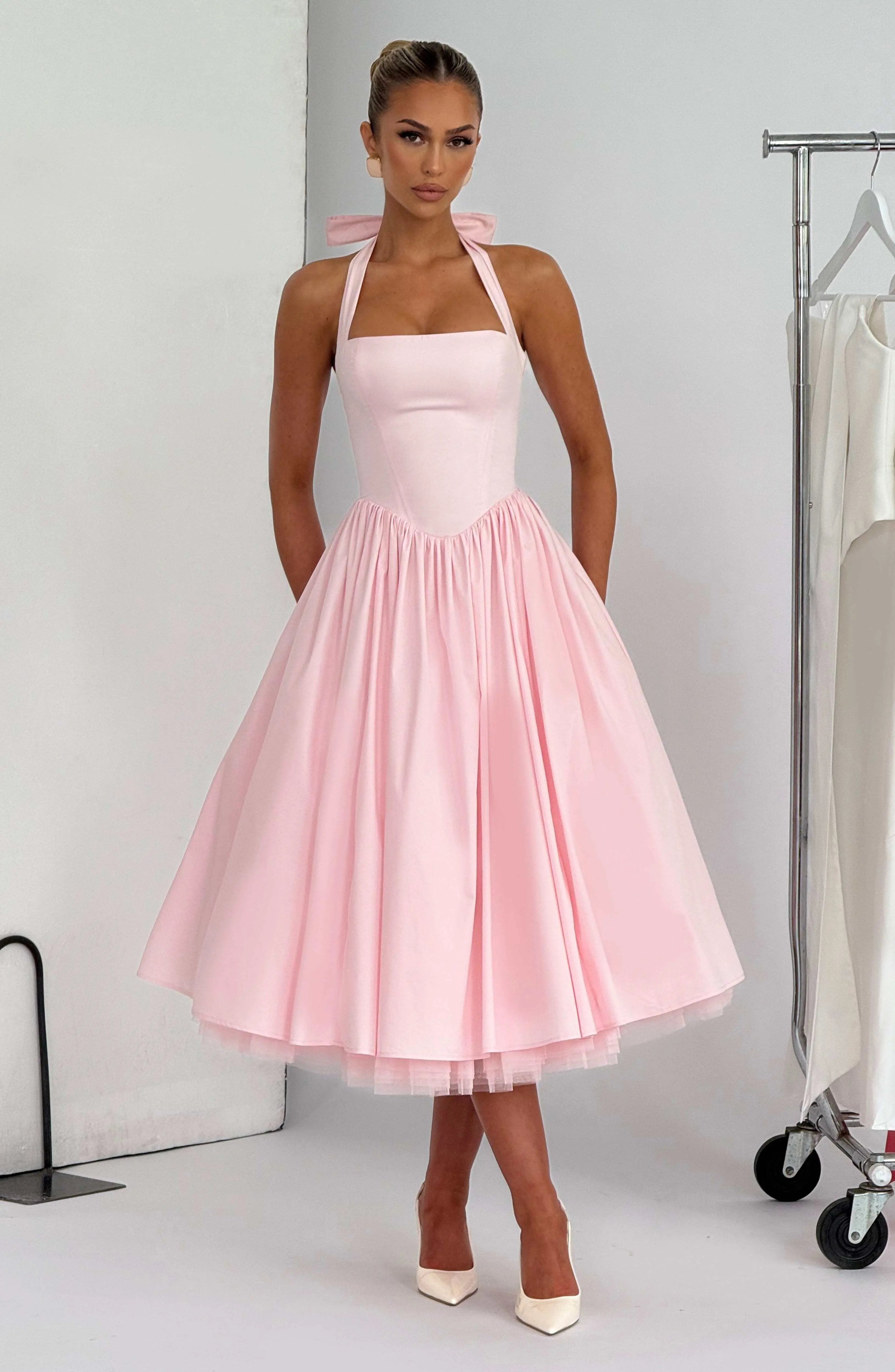 Cressida Midi Dress - Blush - Image 5