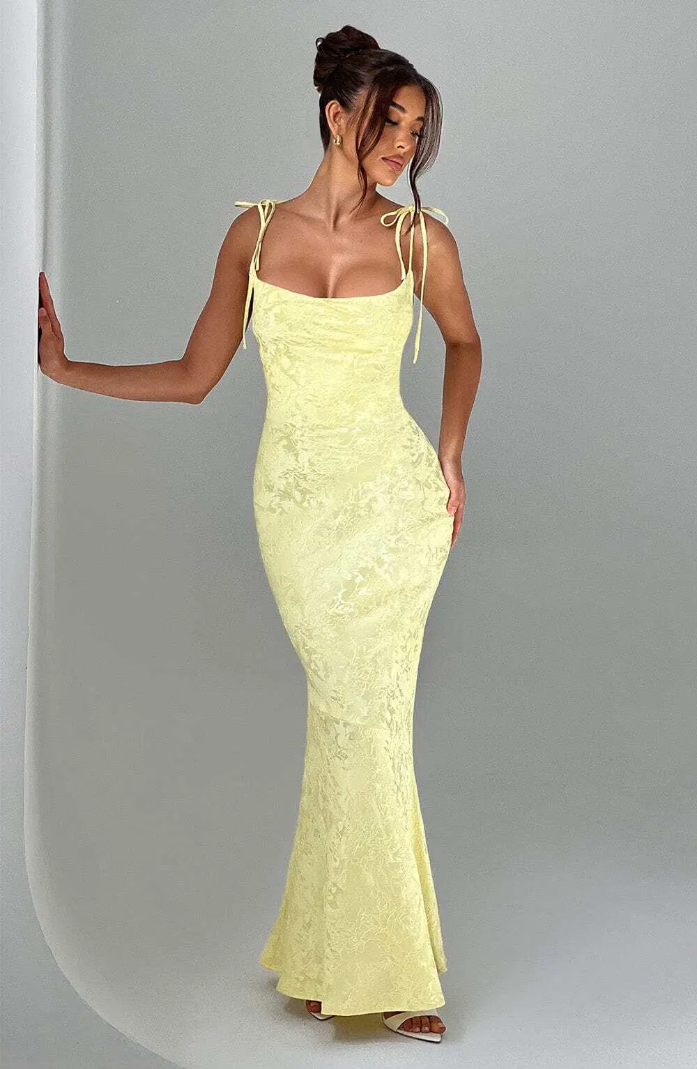 Whitney Maxi Dress - Lemon - Image 5