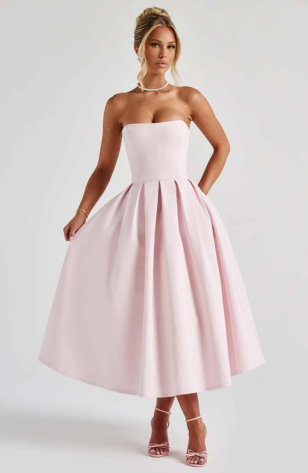 Edith Midi Dress - Blush - Image 4