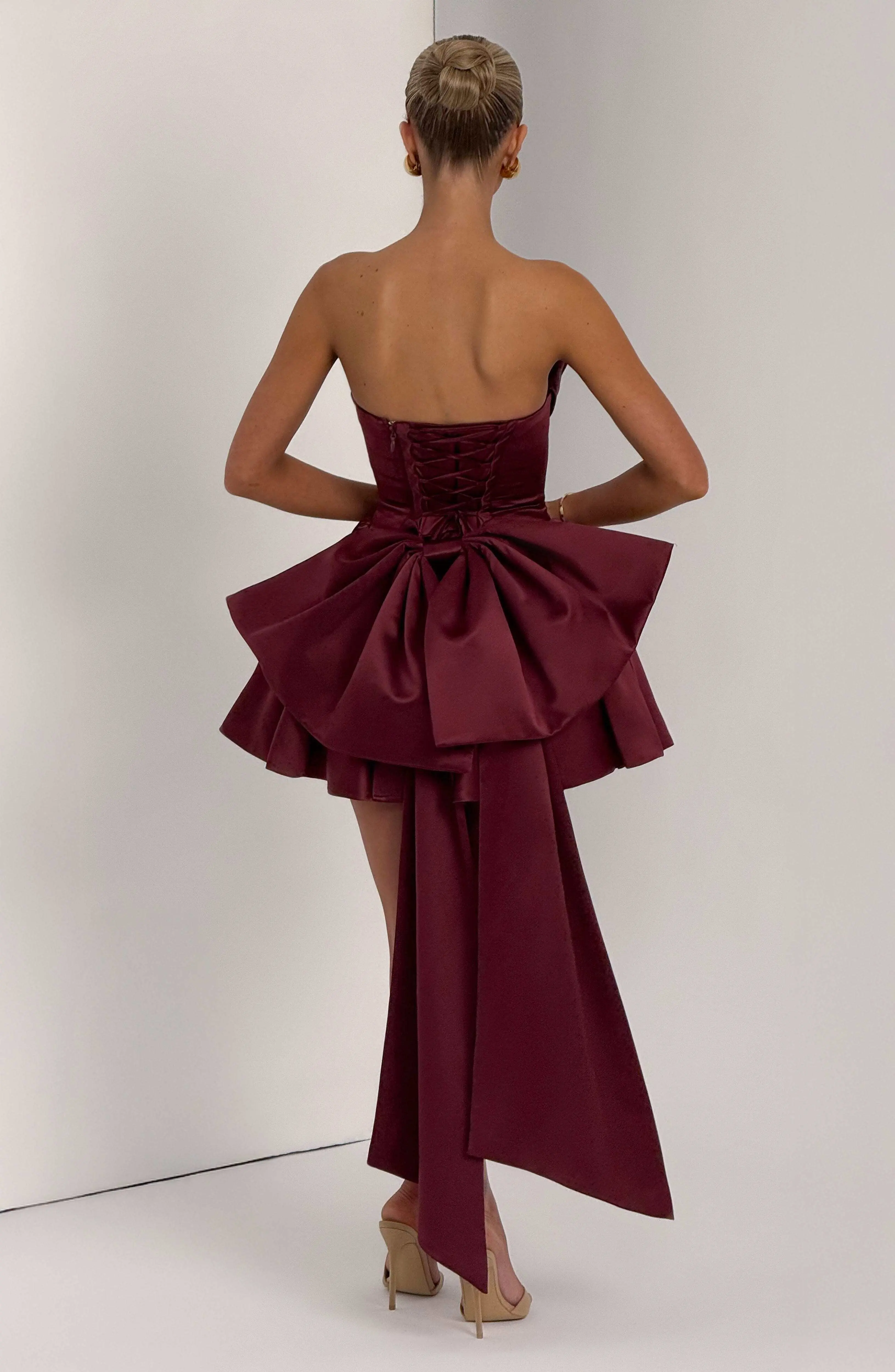 Trinity Mini Dress - Cherry Lacquer - Image 12