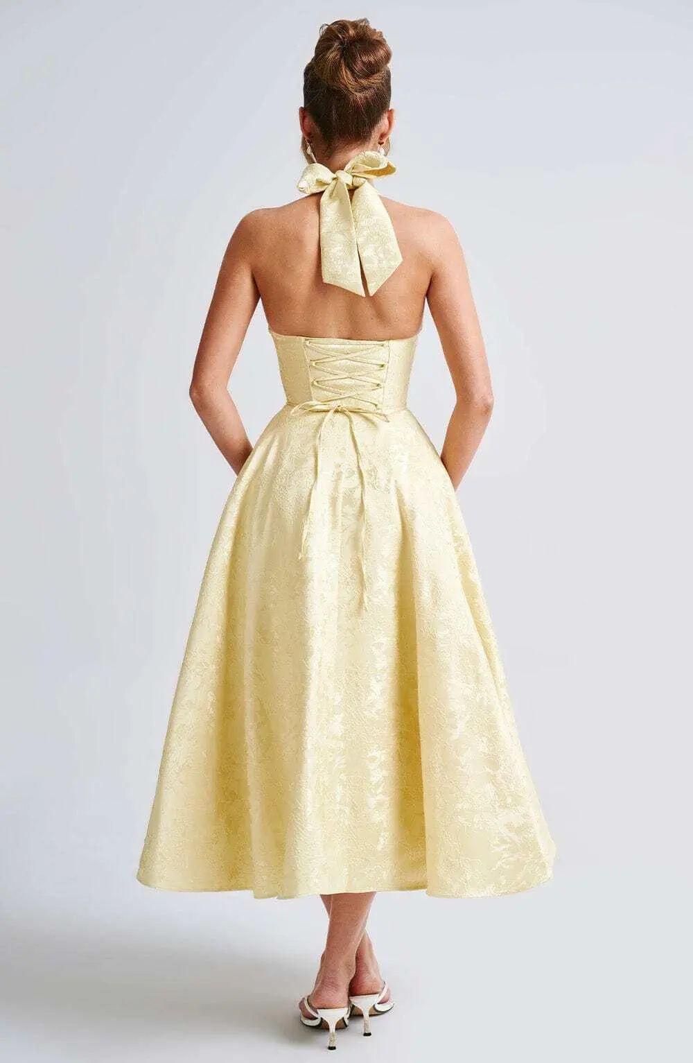Effie Midi Dress - Lemon - Image 4