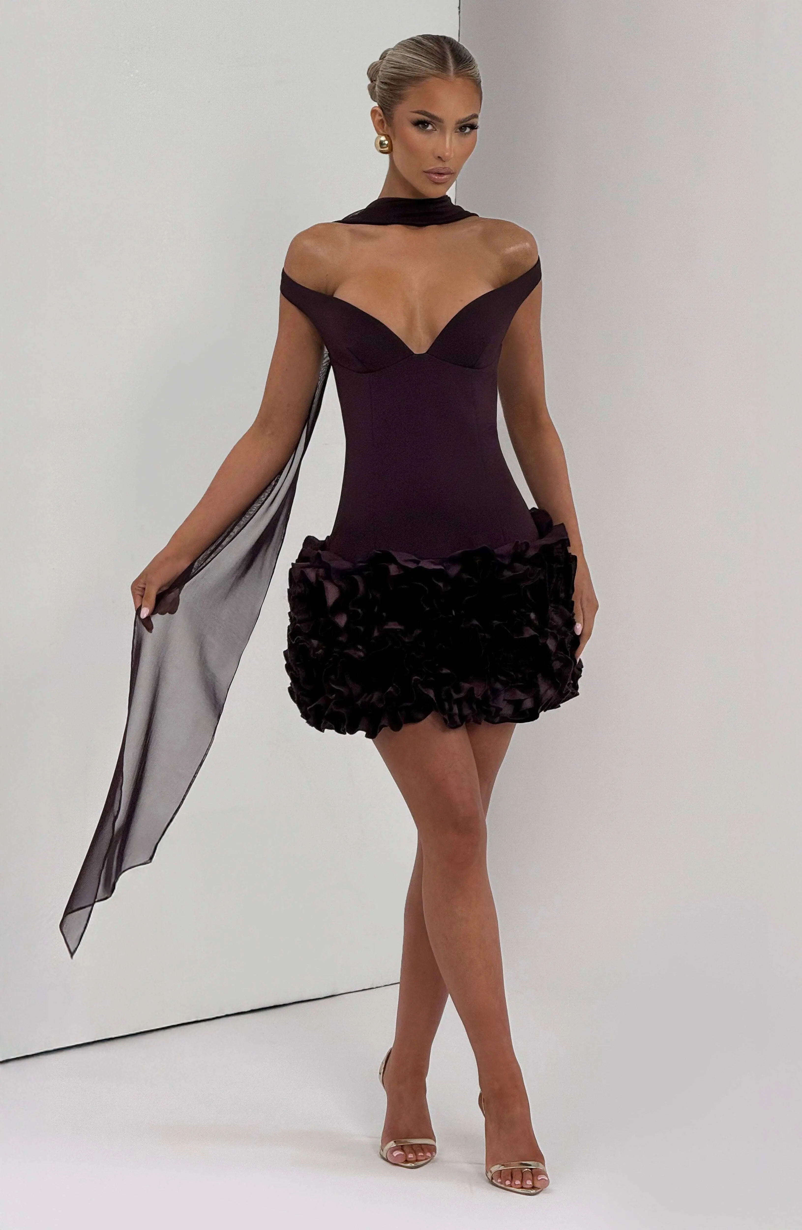 Aveta Mini Dress - Plum - Image 8
