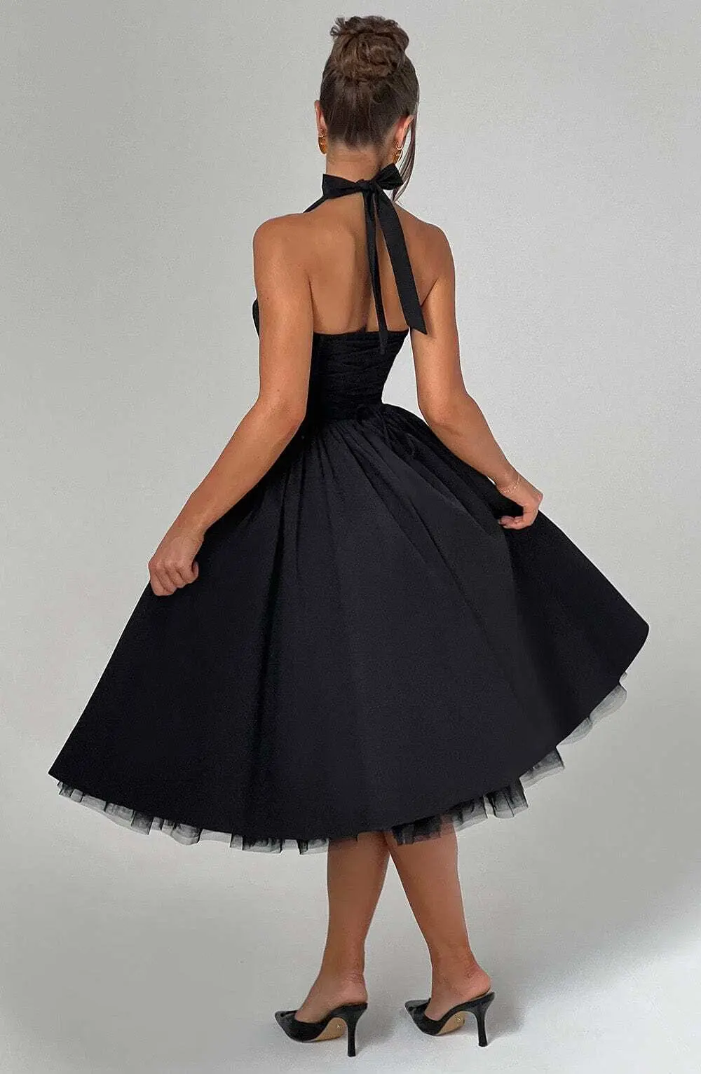 Cressida Midi Dress - Black - Image 2