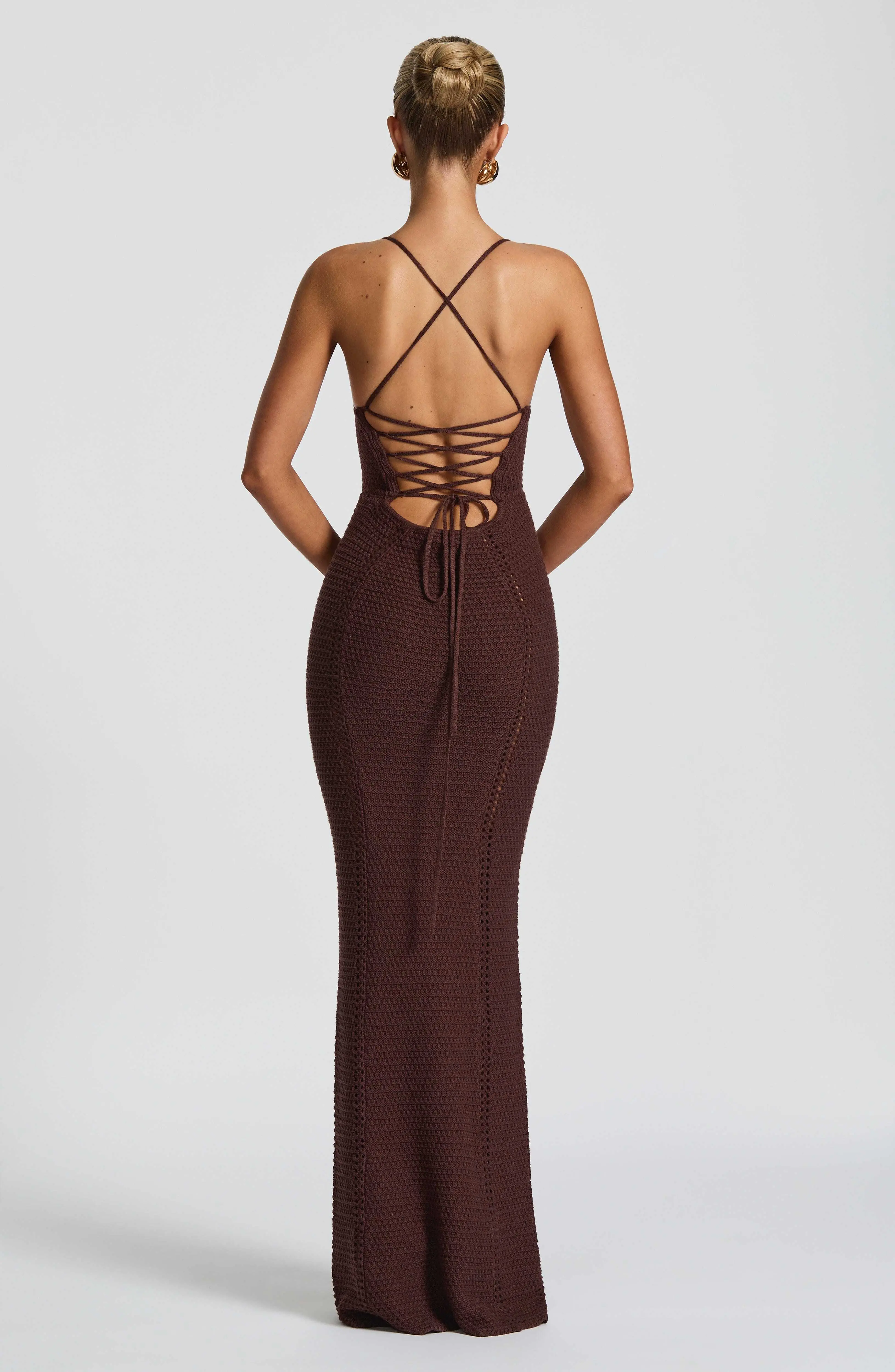 Xanthe Maxi Dress - Plum Brown - Image 2