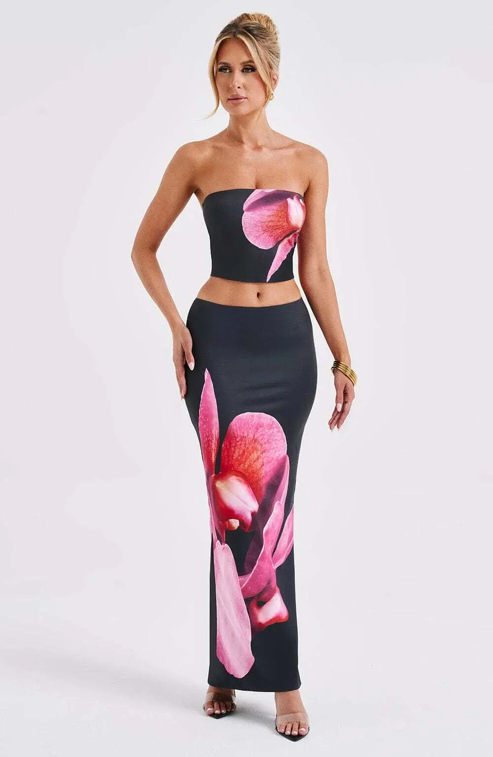 Allegra Maxi Skirt - Black Floral Print - Image 6