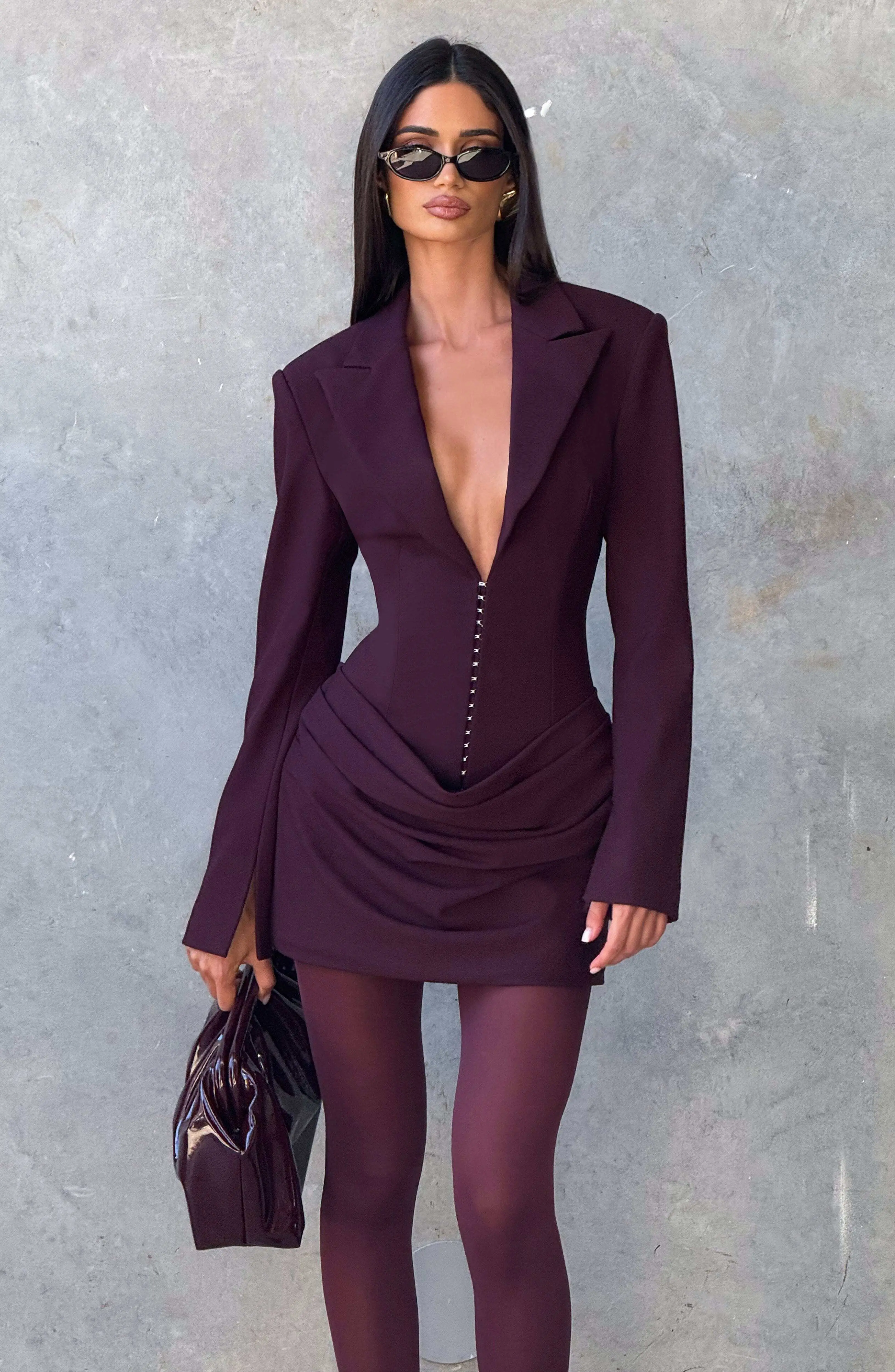 Susie Mini Dress - Plum - Image 12