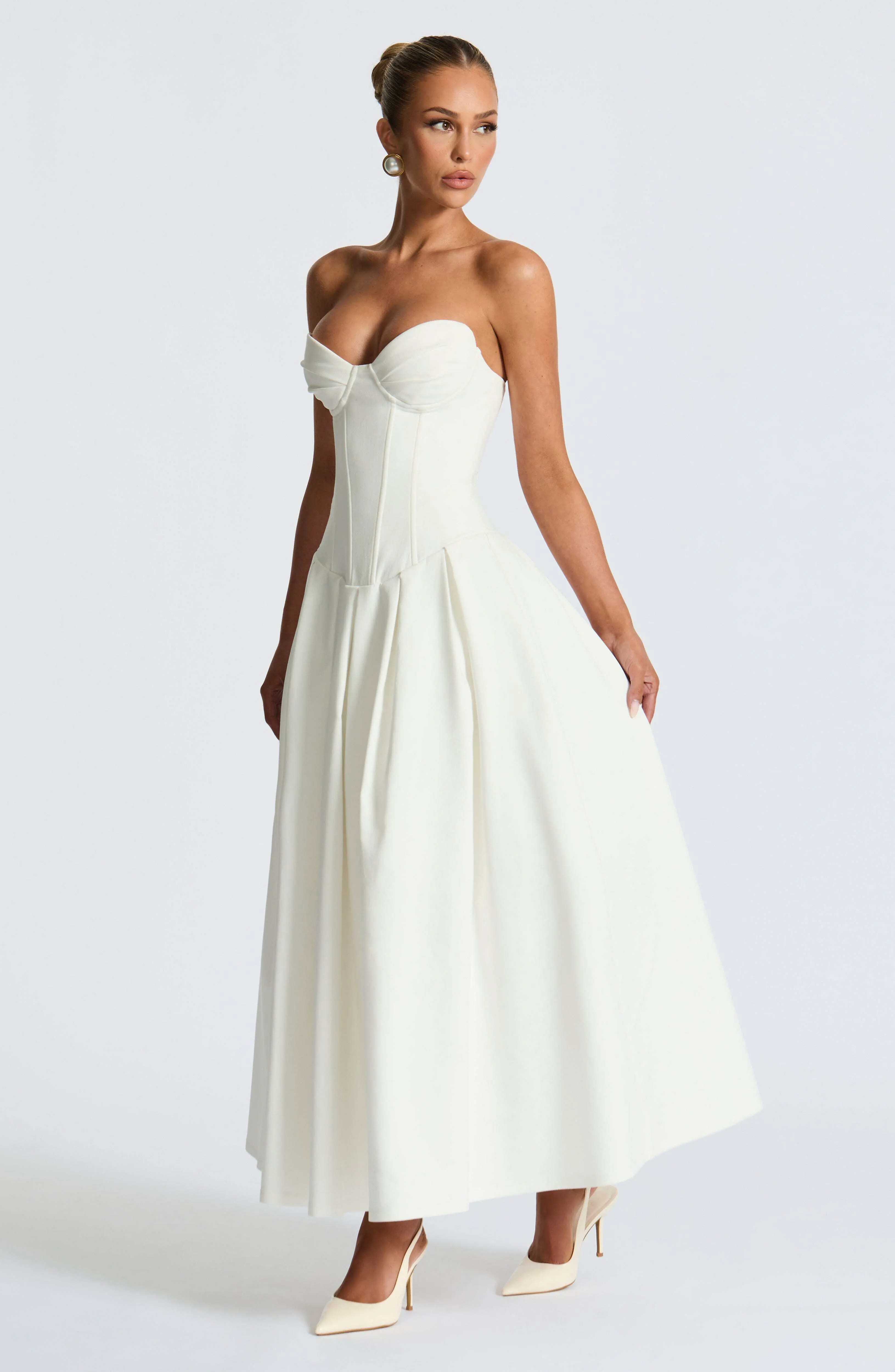 Salma Midi Dress - Ivory - Image 5