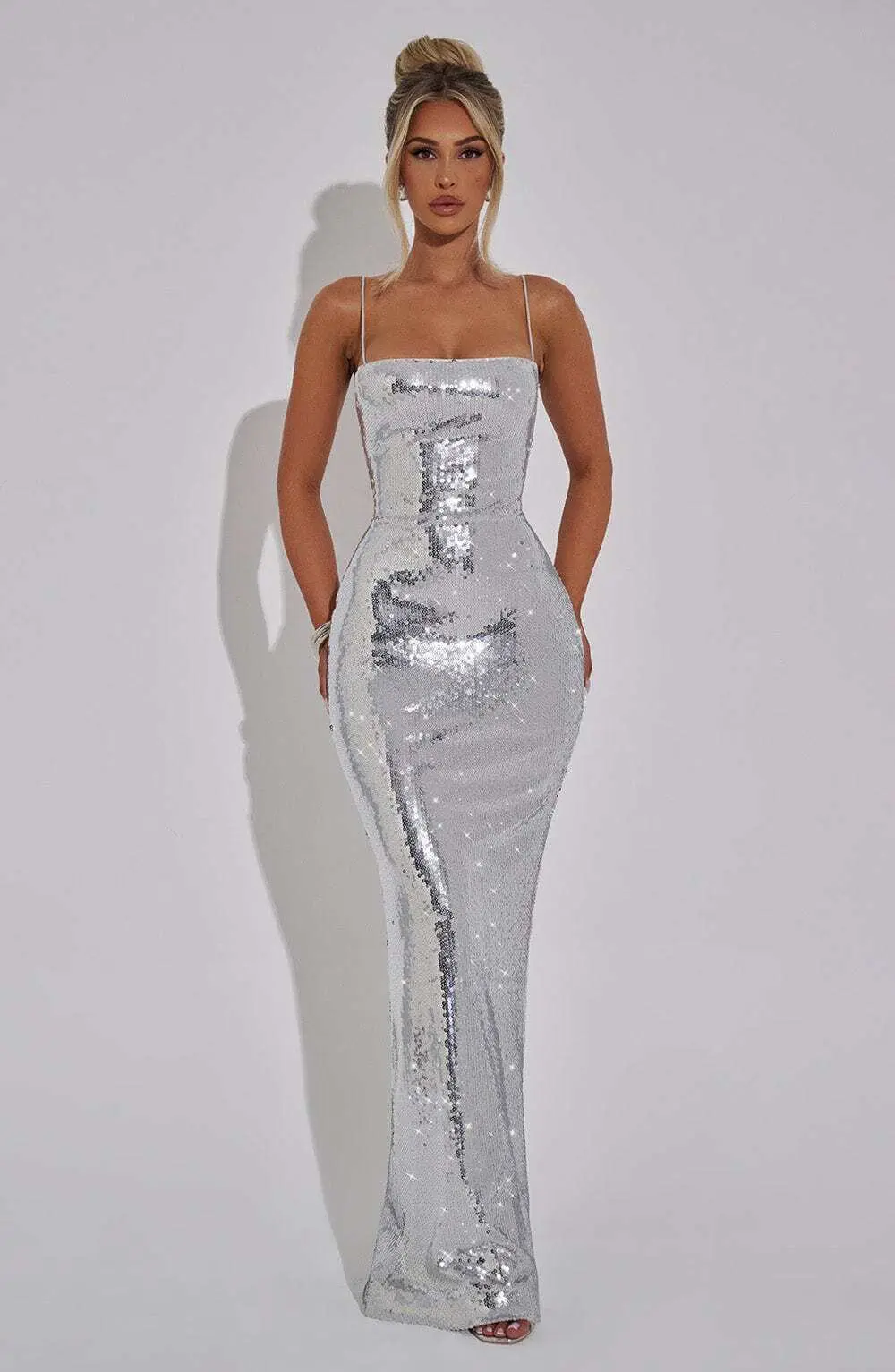 Atari Maxi Dress - Silver - Image 12
