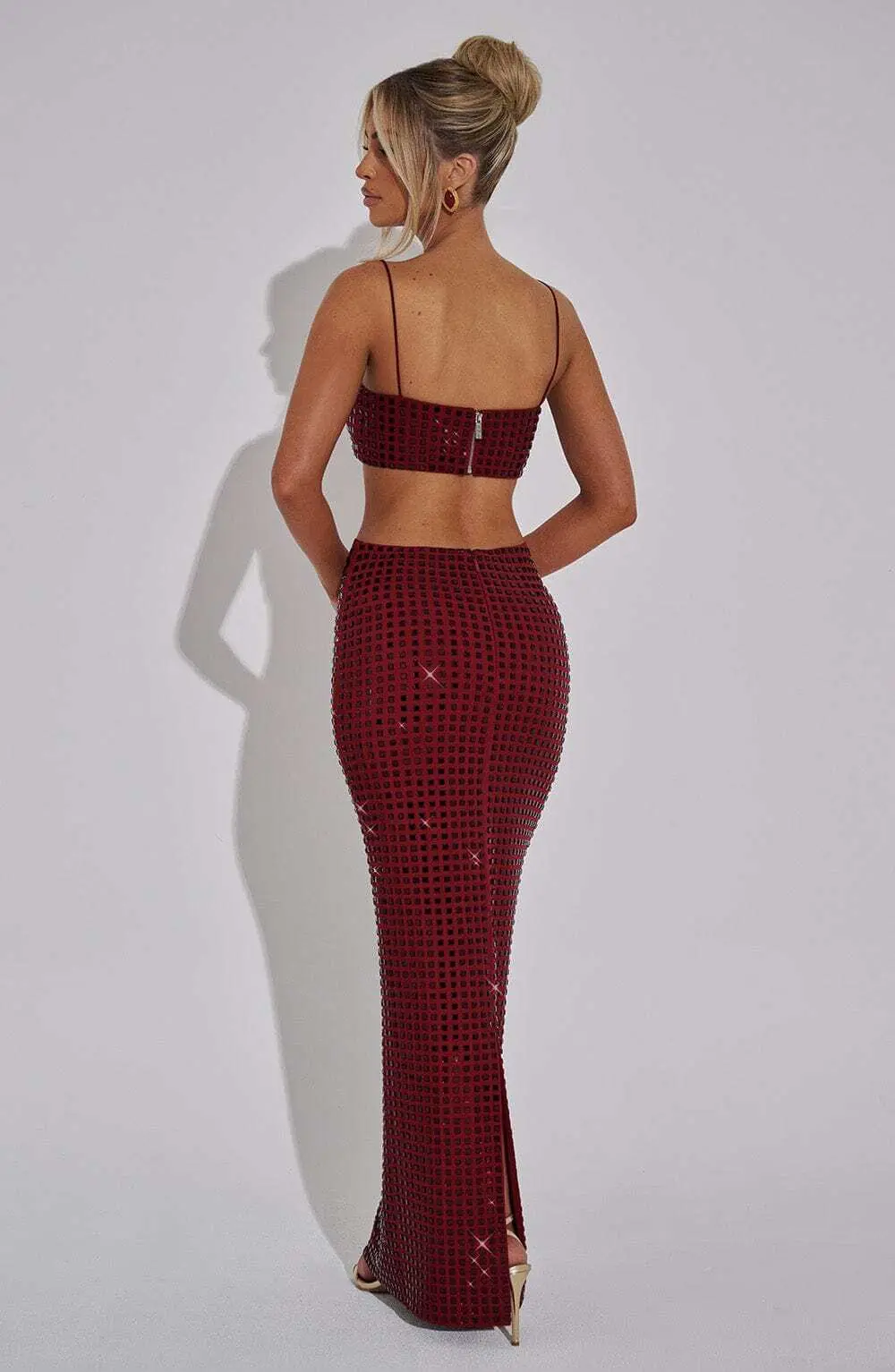 Dimity Maxi Skirt - Wine - Image 6